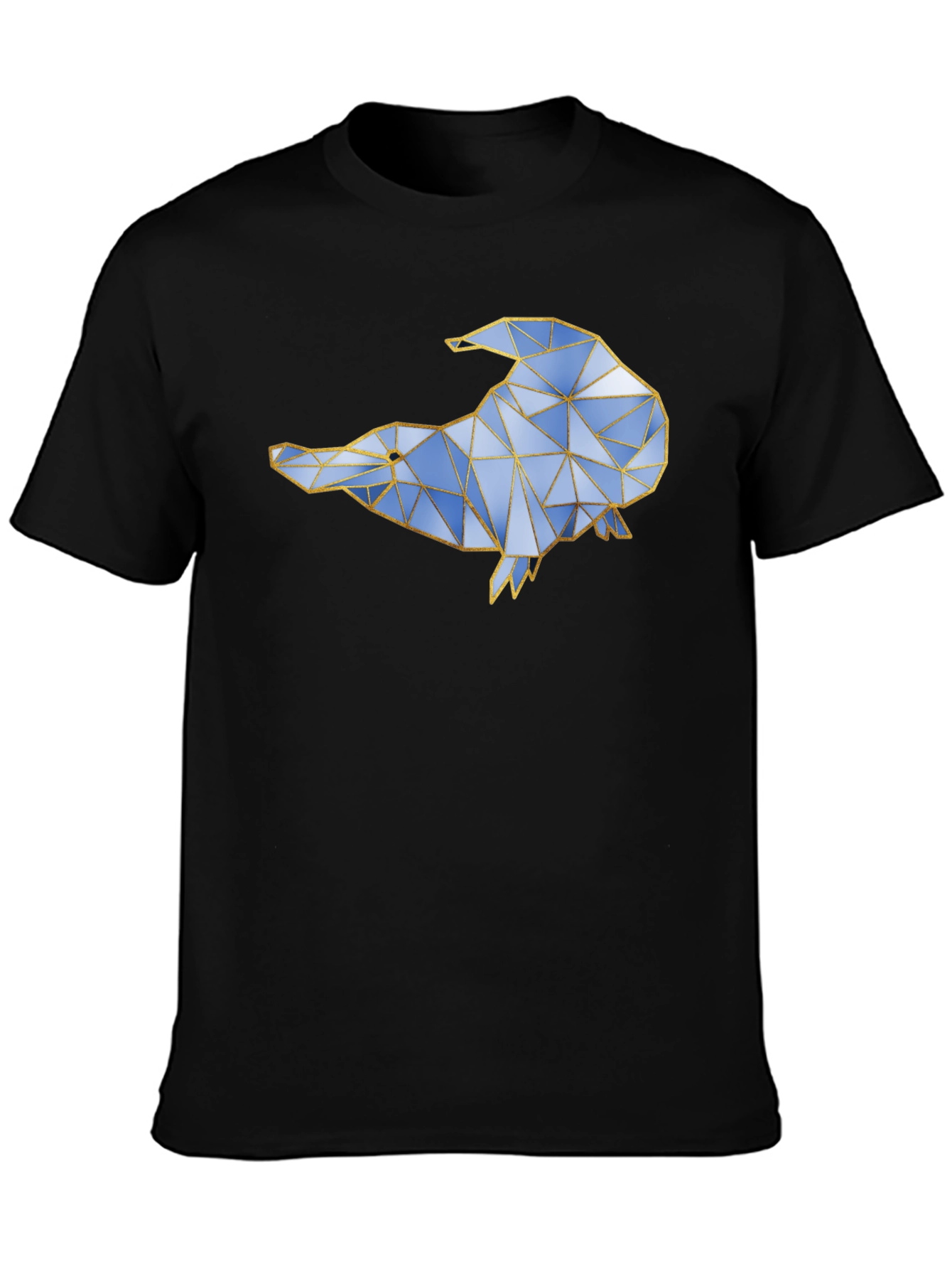 Geometric Dolphin Graphic Tee - Modern Style