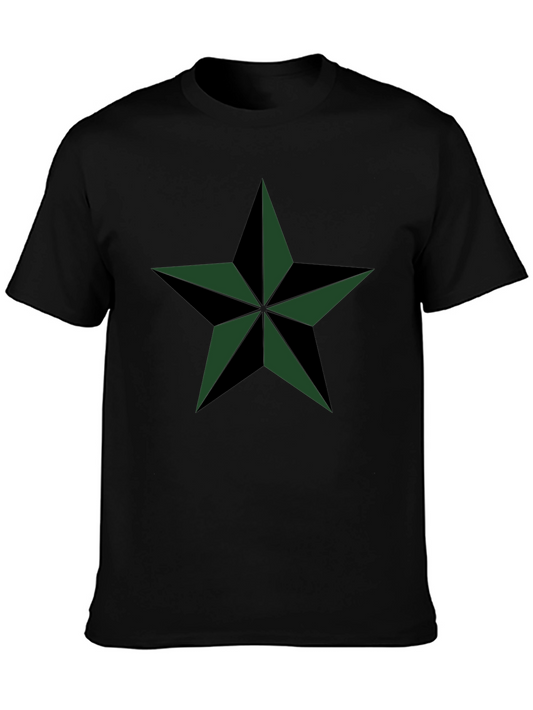 Stylish Black T-Shirt with Star Design