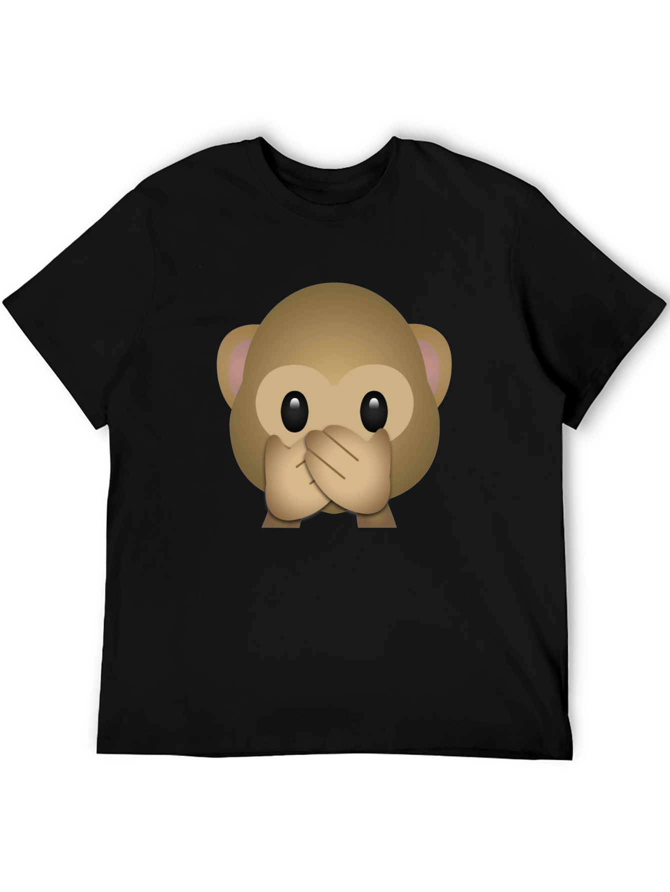 Speak No Evil Monkey Emoji Graphic T-Shirt