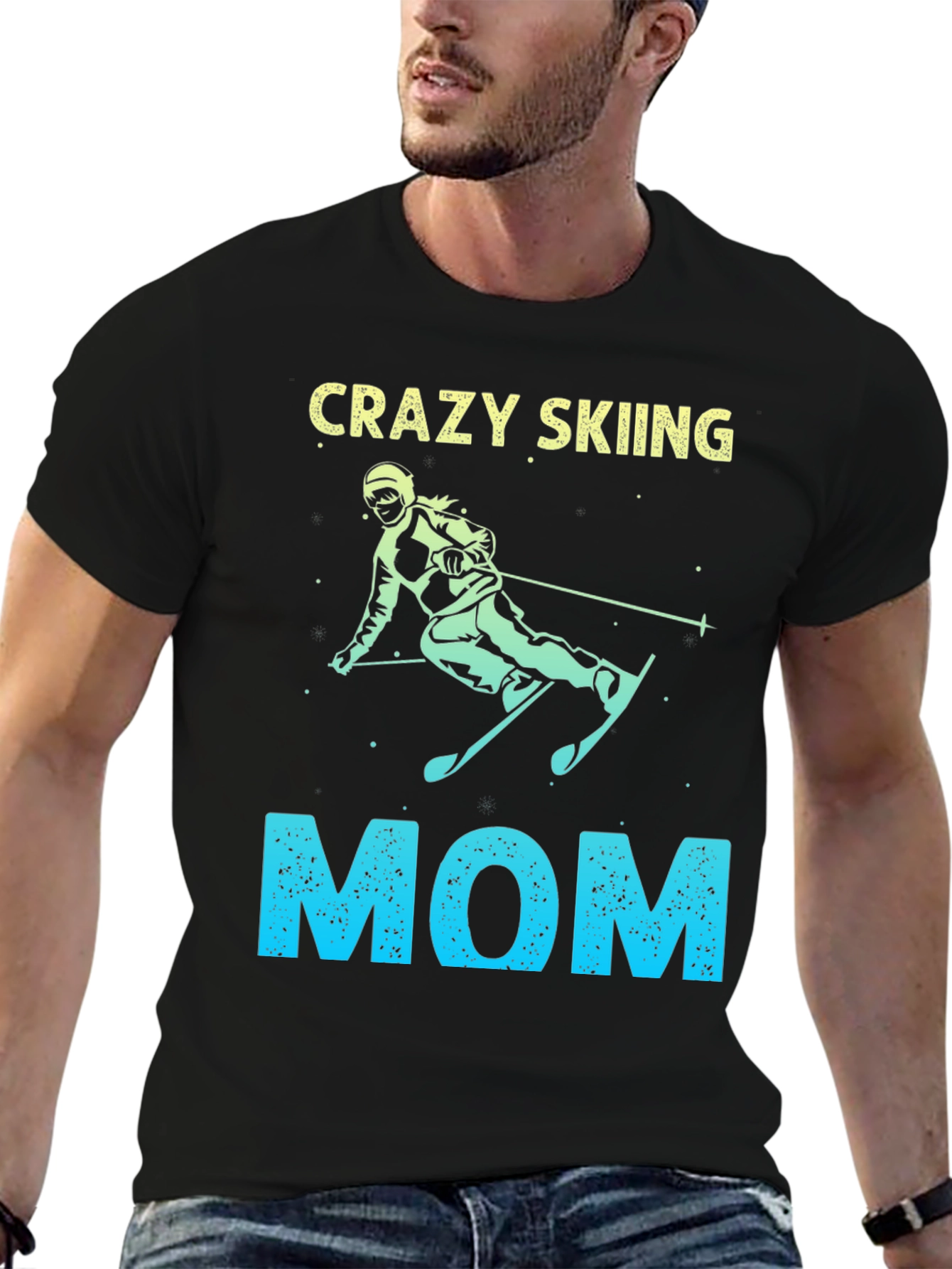 Crazy Skiing Mom Graphic Tee
