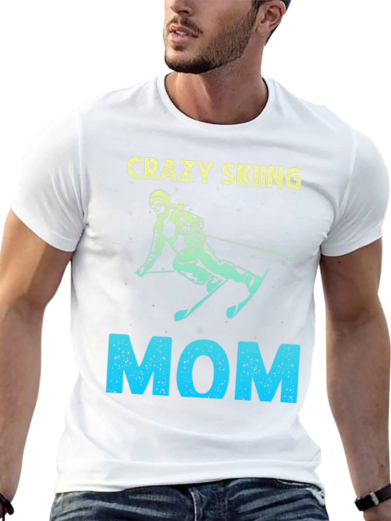 Crazy Skiing Mom Graphic Tee
