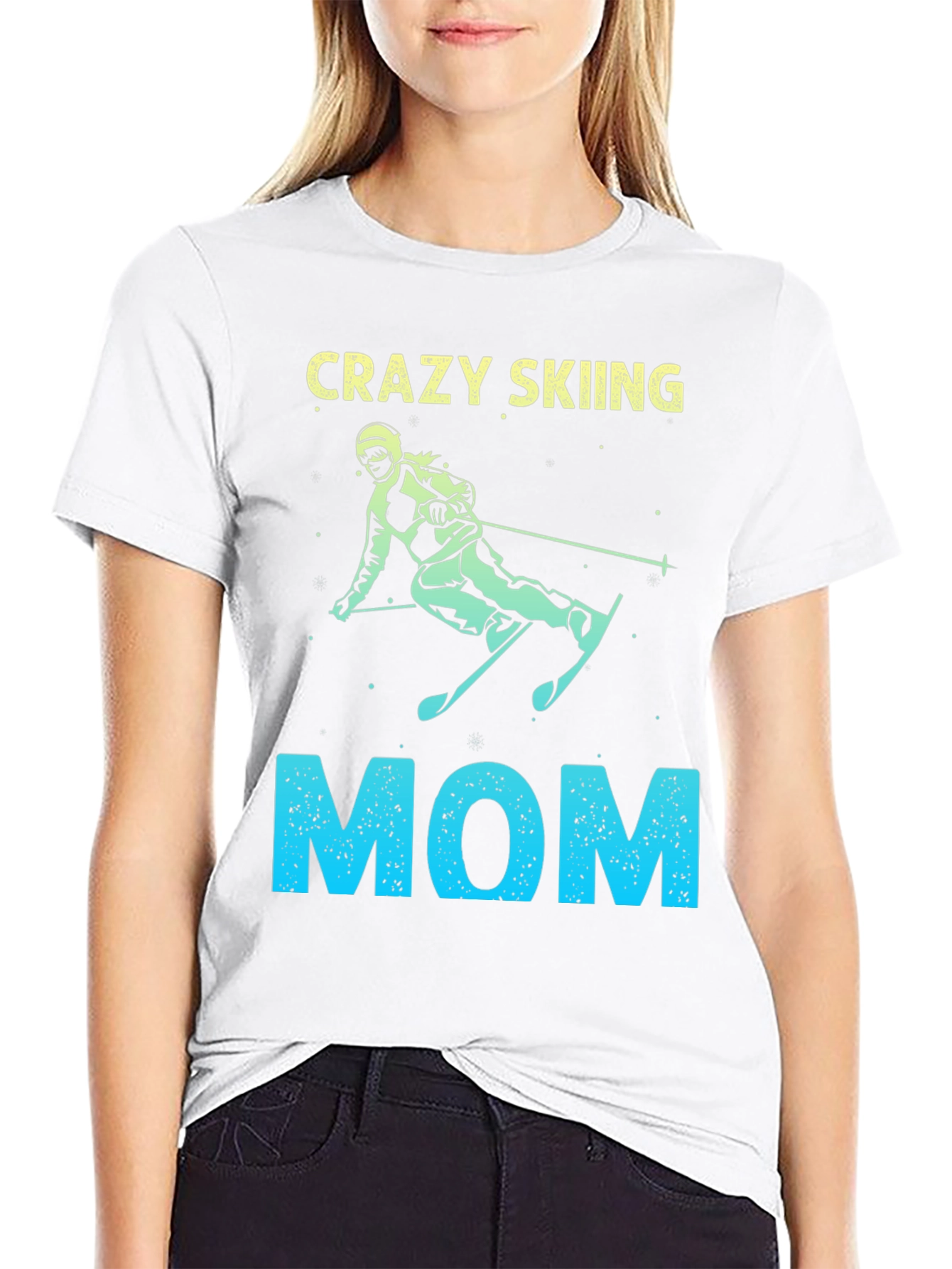 Crazy Skiing Mom Graphic Tee