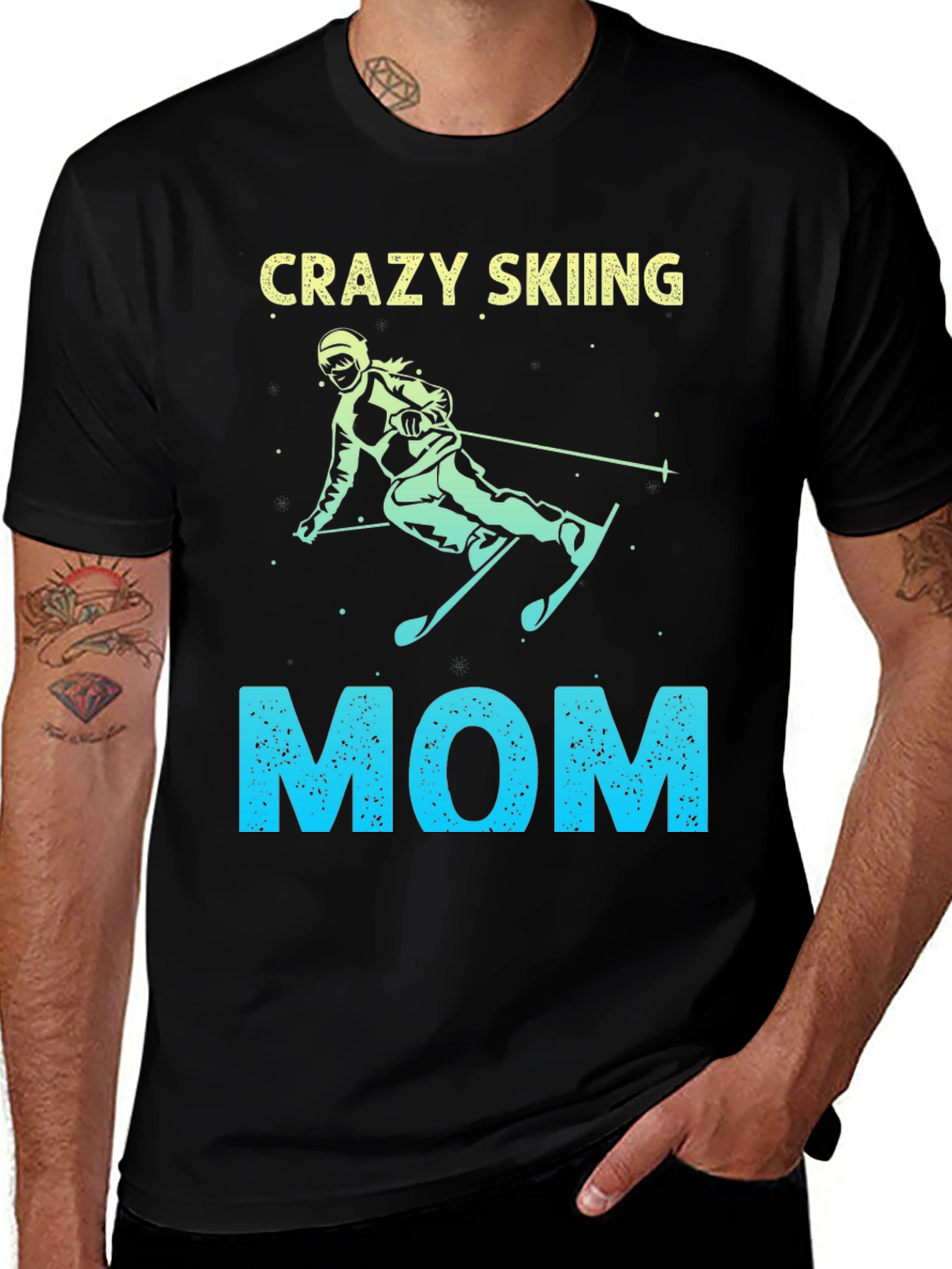 Crazy Skiing Mom Graphic Tee