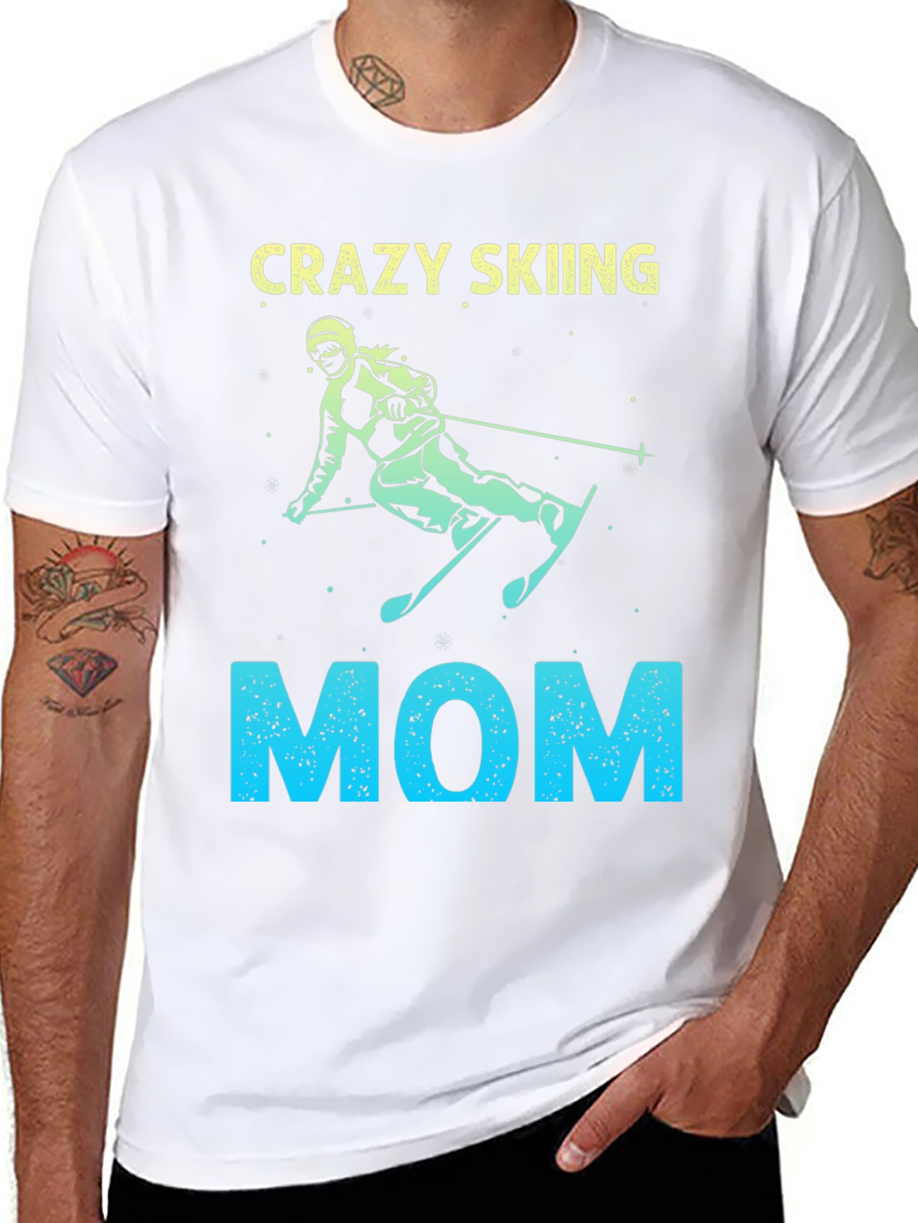 Crazy Skiing Mom Graphic Tee