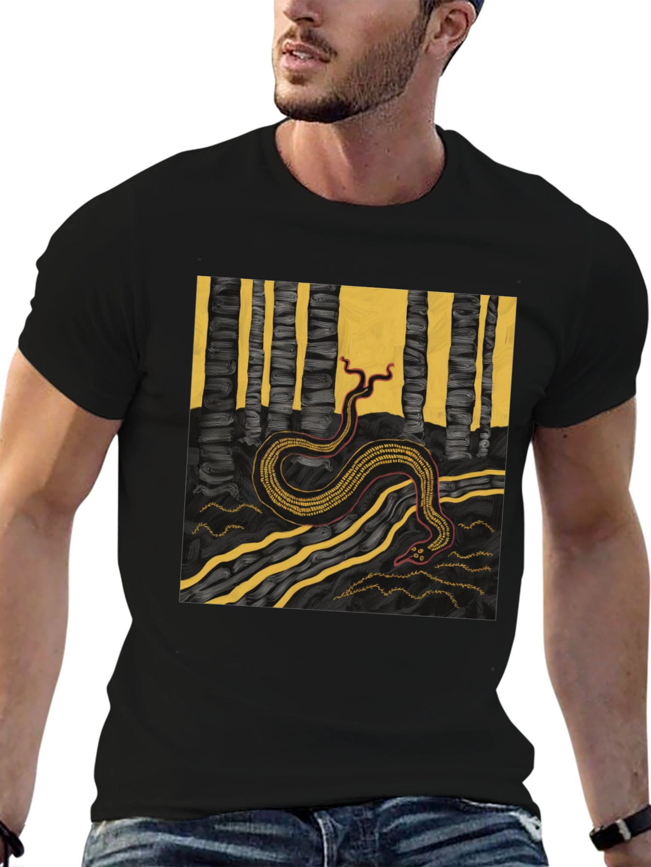 Serpentine Forest Tee - Unique Graphic Print