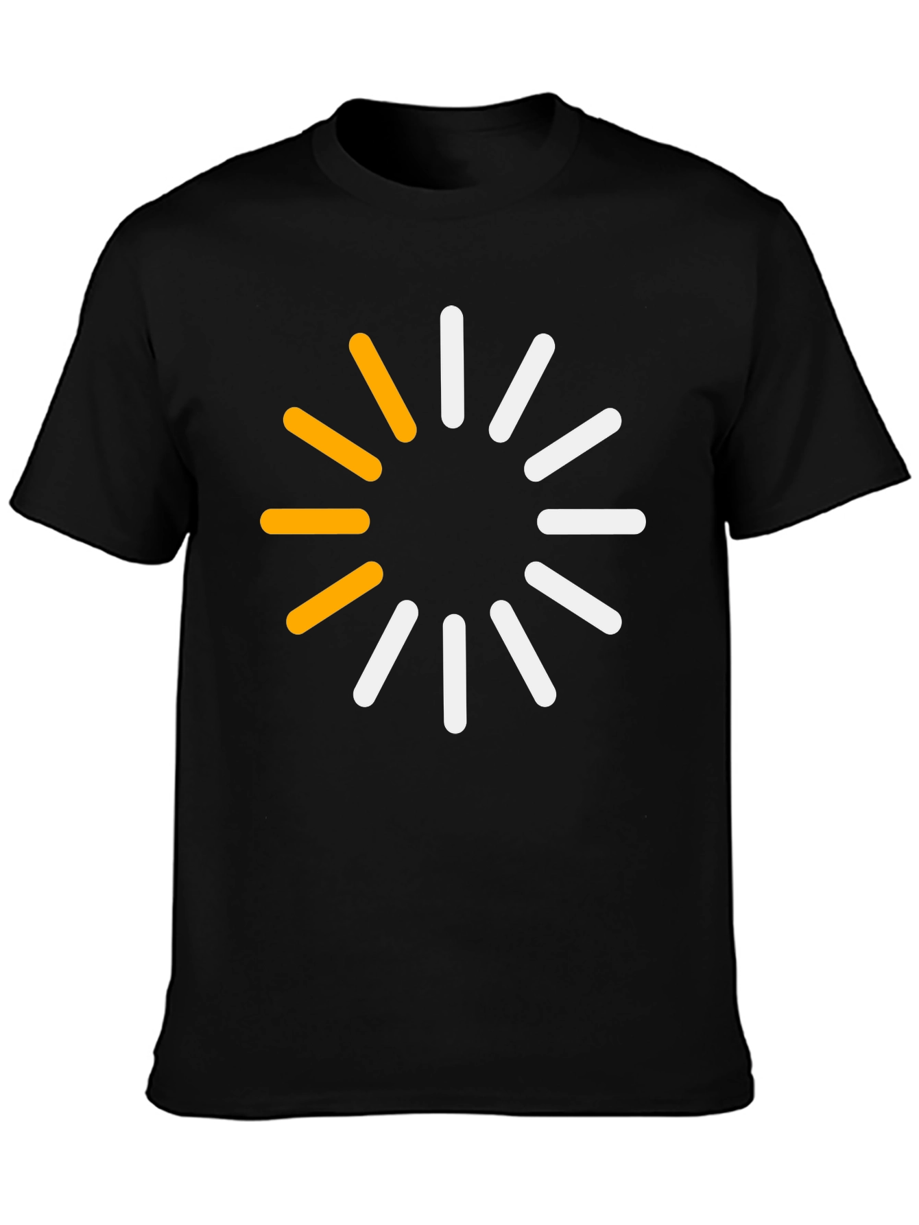 Modern Loading Circle Graphic T-Shirt - Black