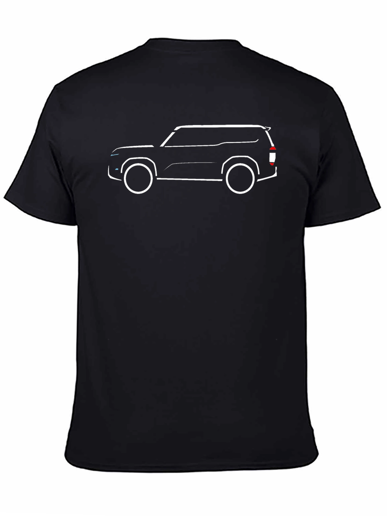 Car Outline Black T-Shirt