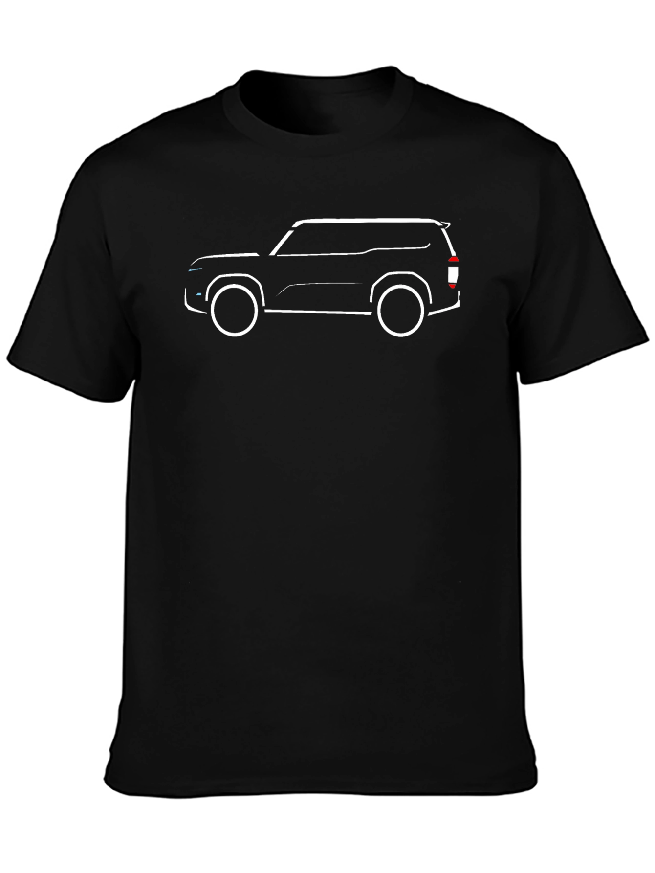 Car Outline Black T-Shirt