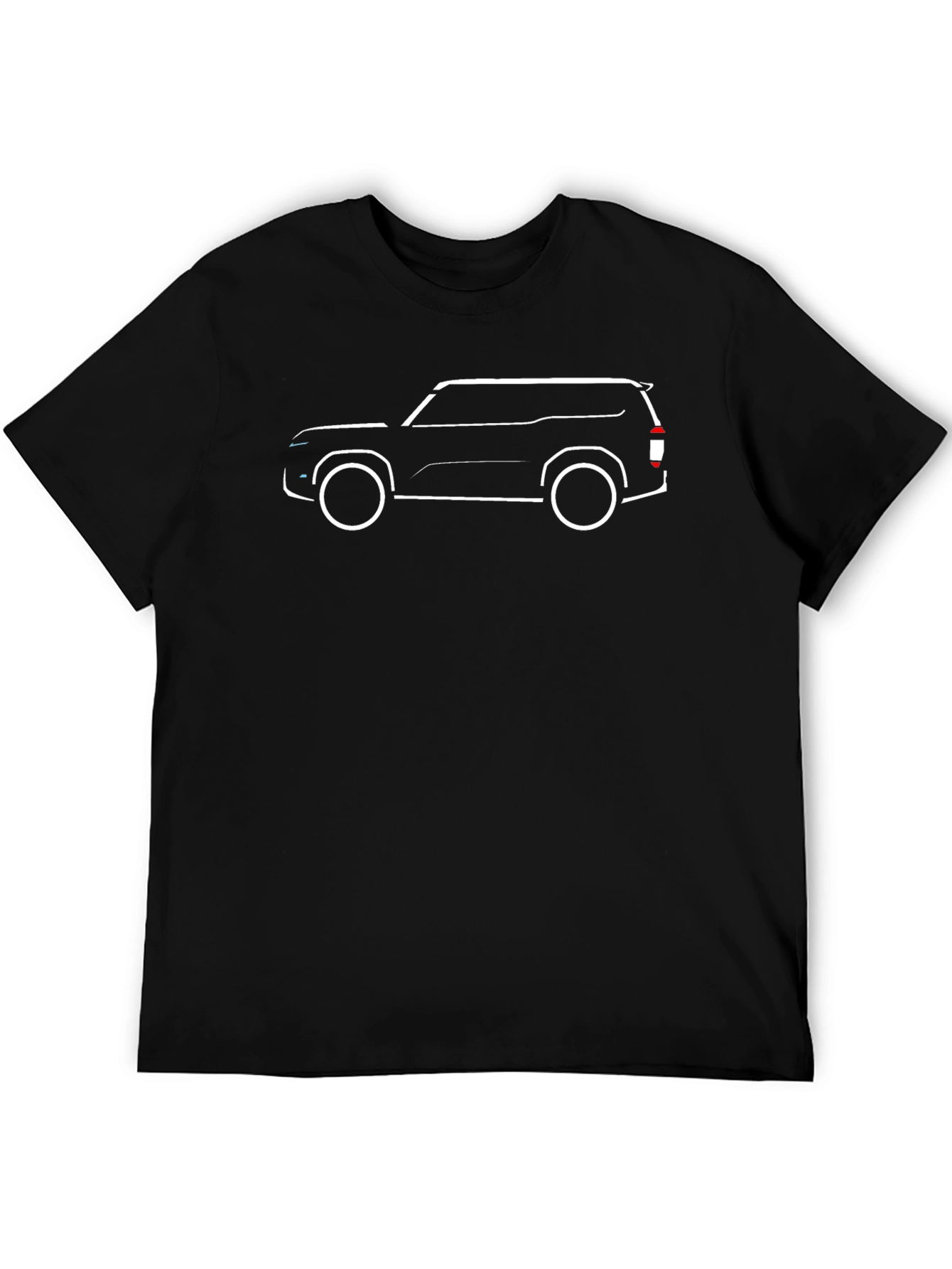 Car Outline Black T-Shirt