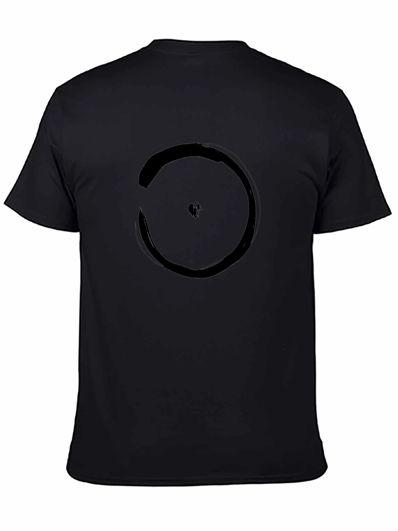 Minimalist Circle Graphic Black T-Shirt