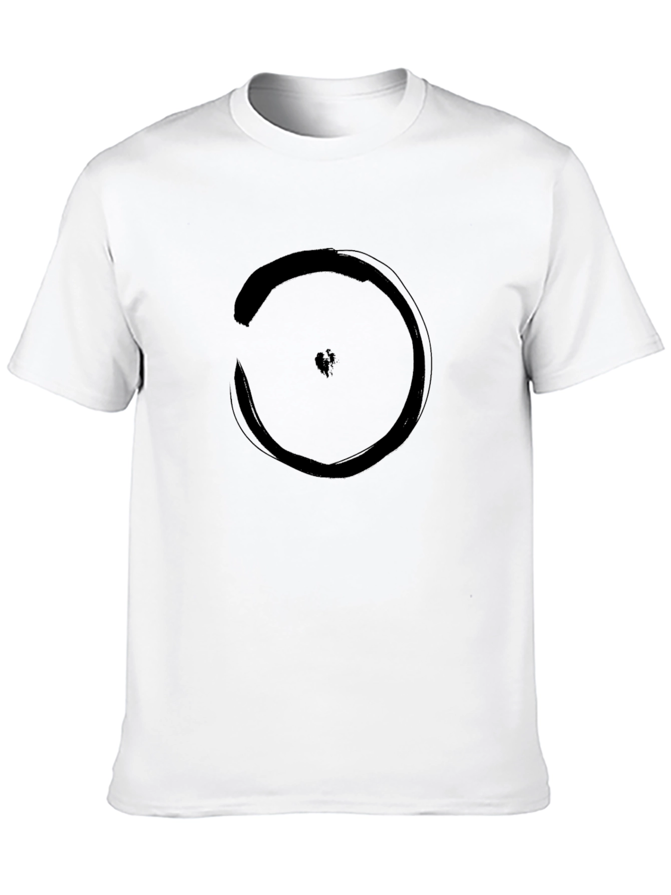 Minimalist Circle Graphic Black T-Shirt