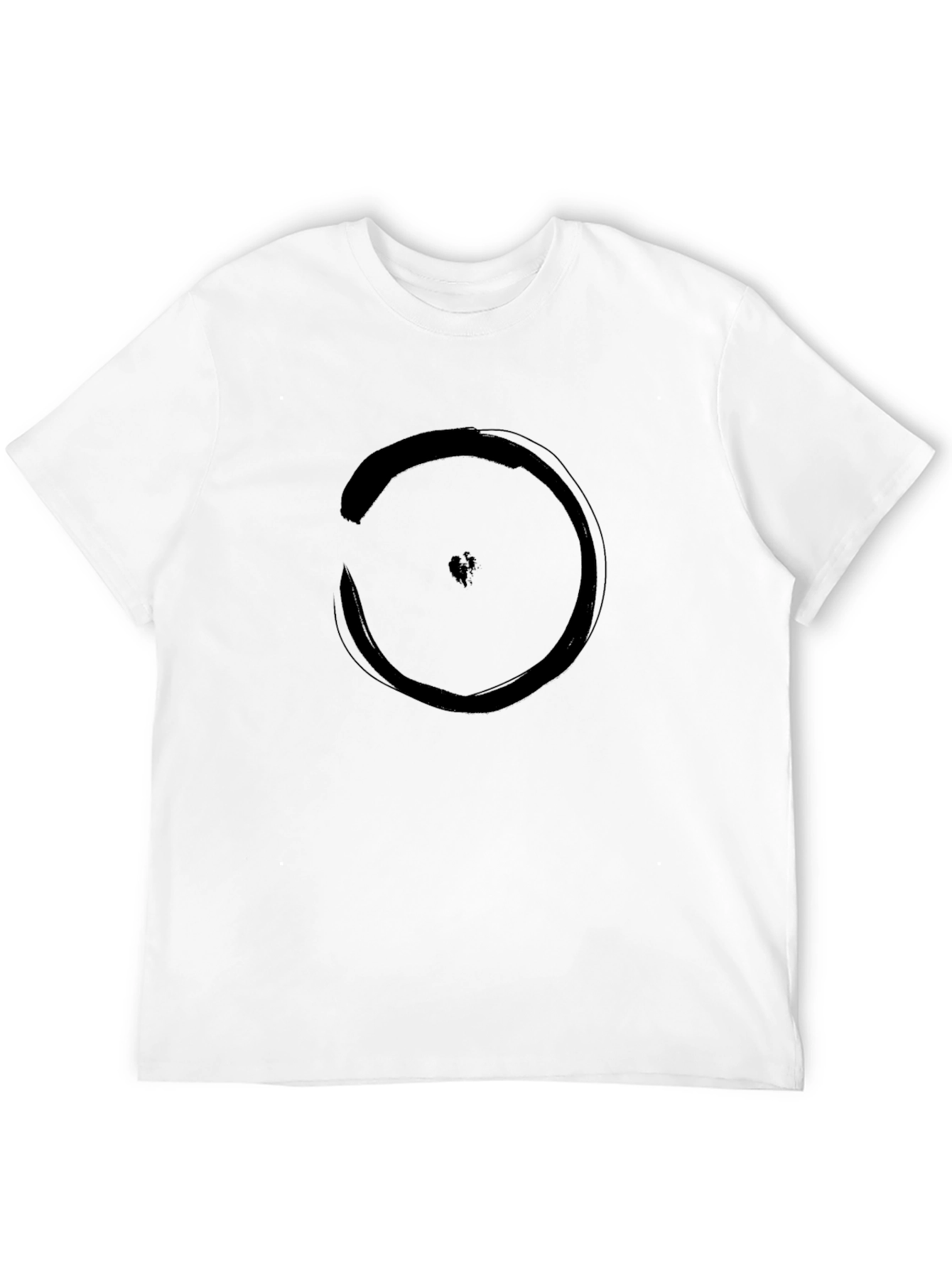 Minimalist Circle Graphic Black T-Shirt
