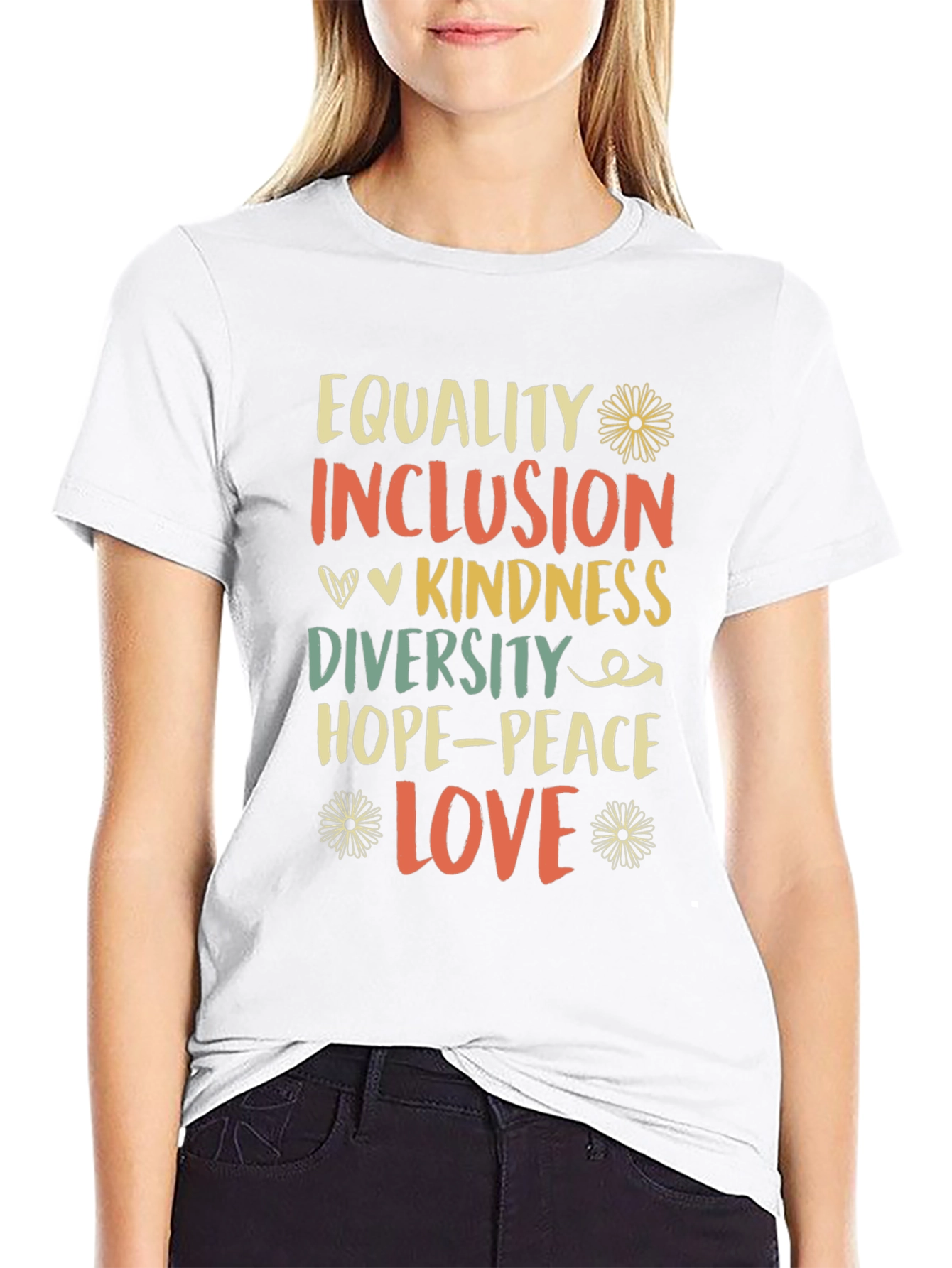 Equality Inclusion Kindness Love Graphic Tee
