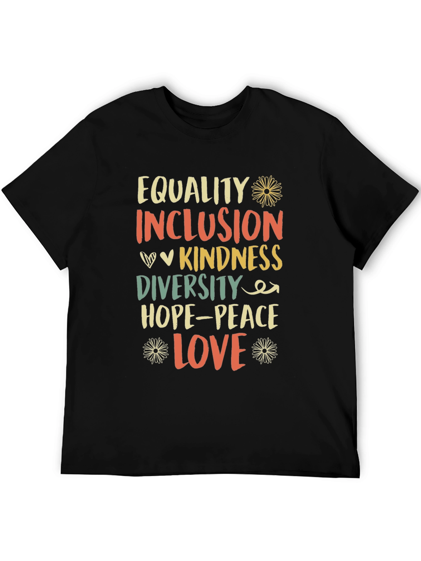 Equality Inclusion Kindness Love Graphic Tee