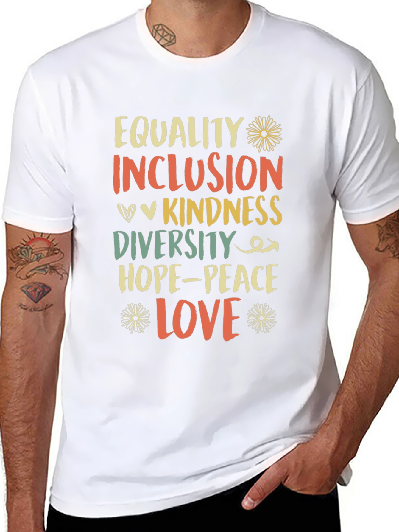 Equality Inclusion Kindness Love Graphic Tee