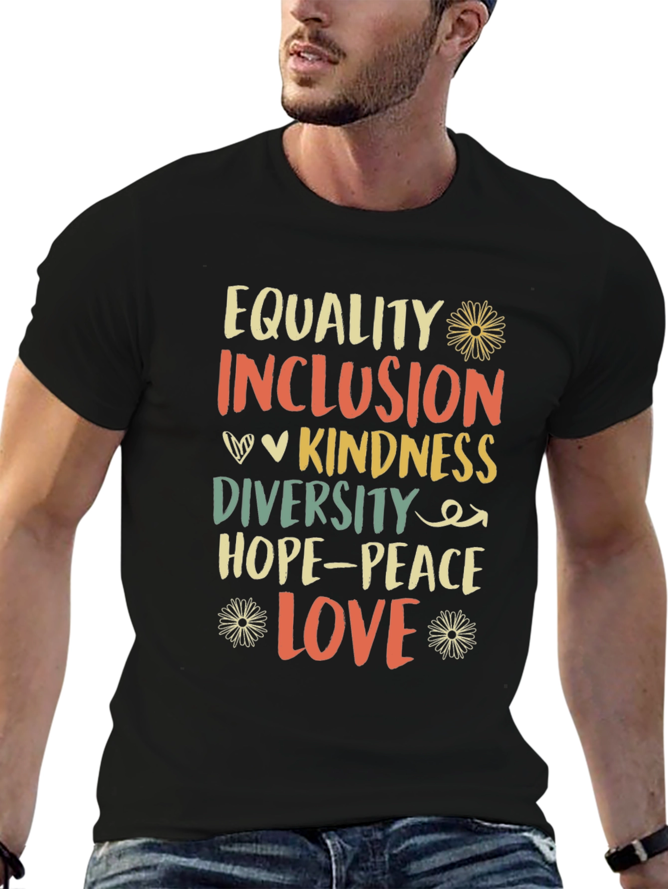 Equality Inclusion Kindness Love Graphic Tee
