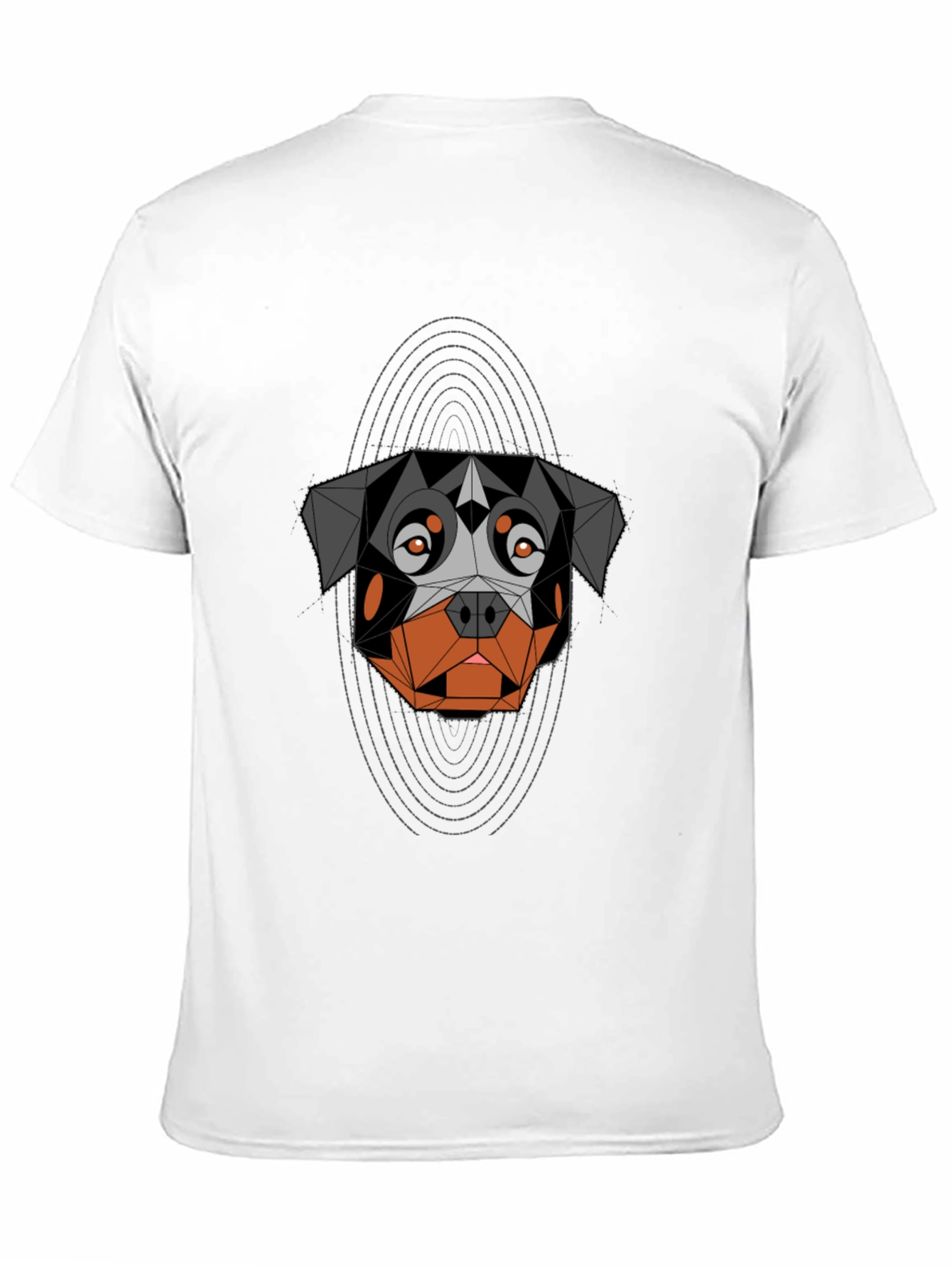 Geometric Rottweiler Graphic Tee - Modern Dog Lover Shirt