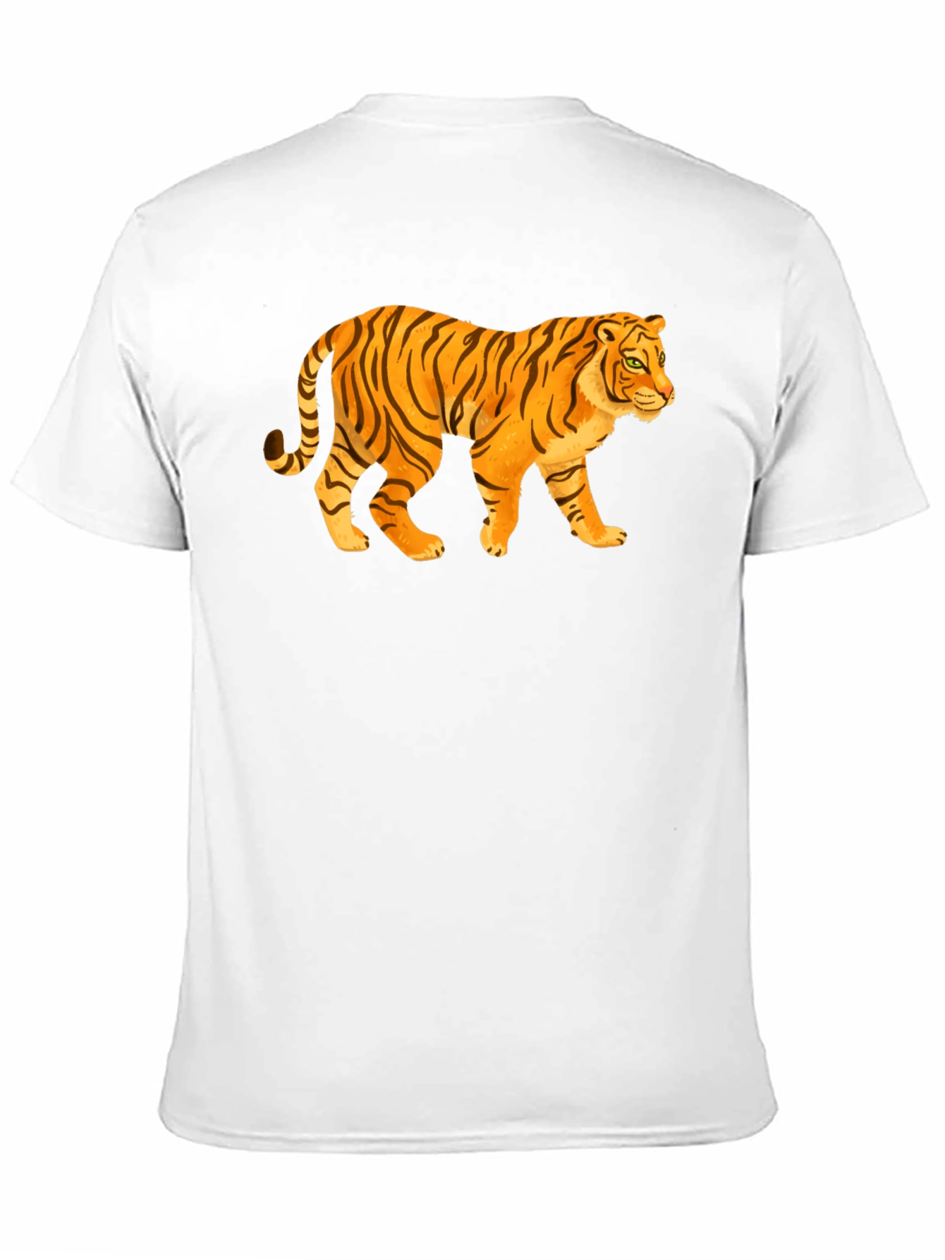 Tiger Graphic Tee - Black Cotton T-Shirt