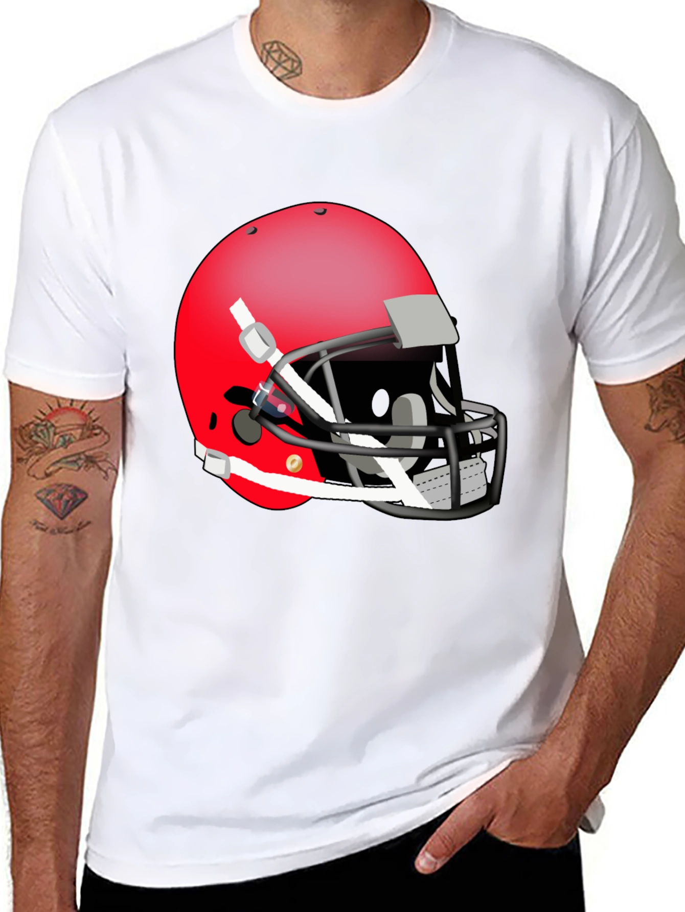 Football Helmet Graphic Tee