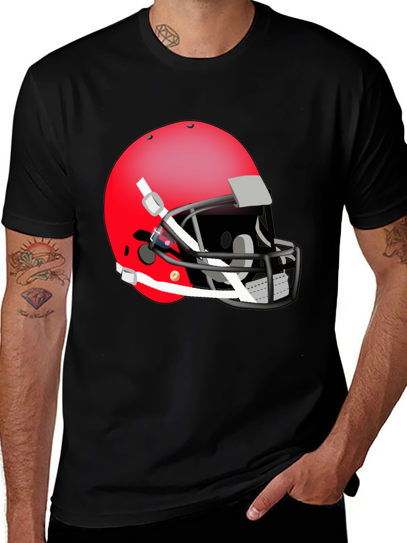Football Helmet Graphic Tee