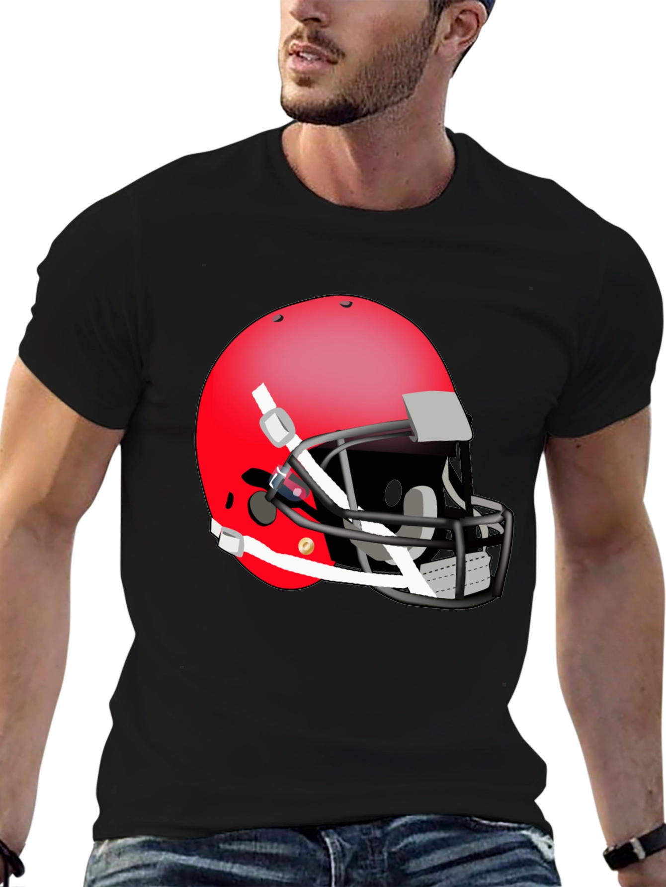 Football Helmet Graphic Tee