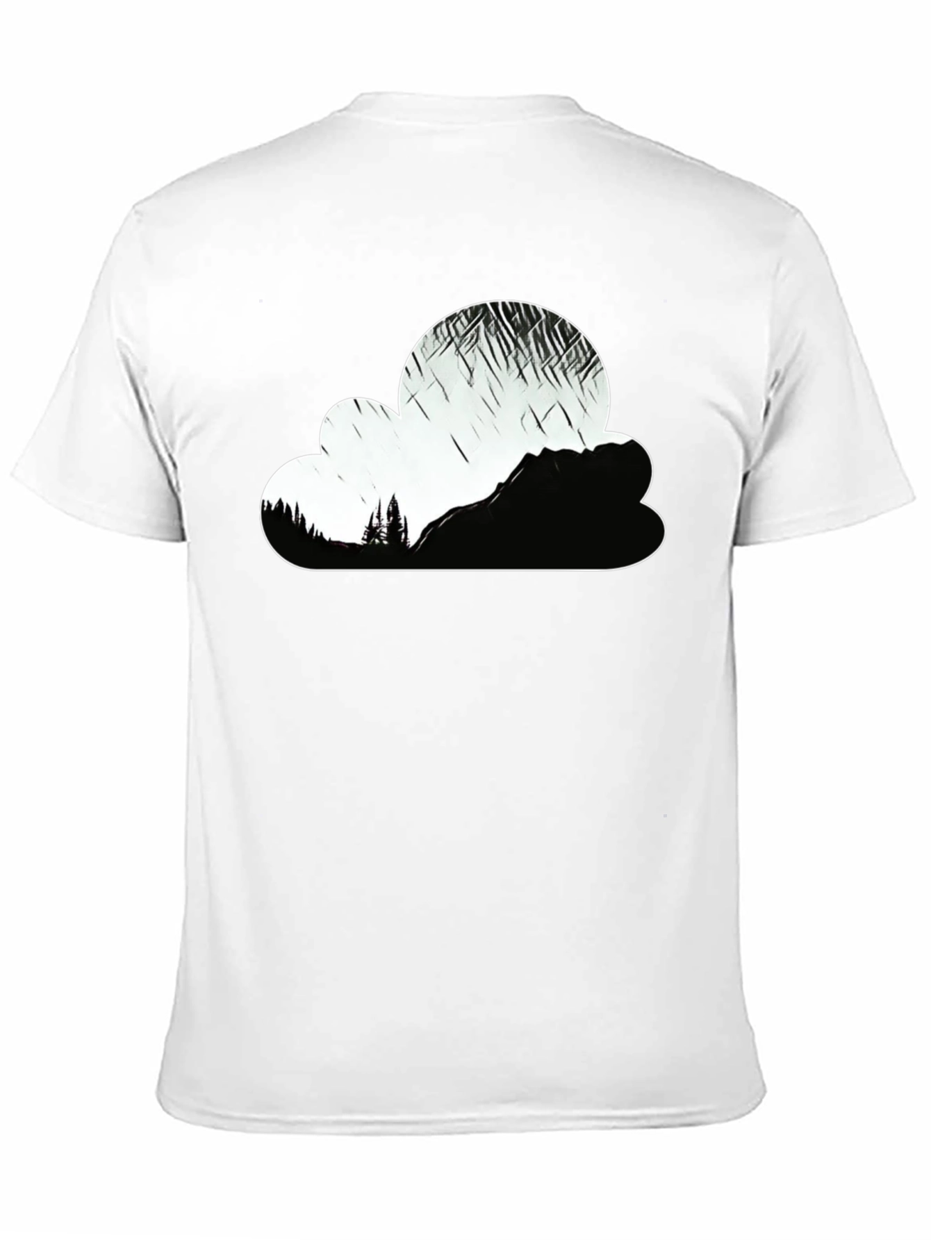 Mountain Cloud Graphic Tee - Black