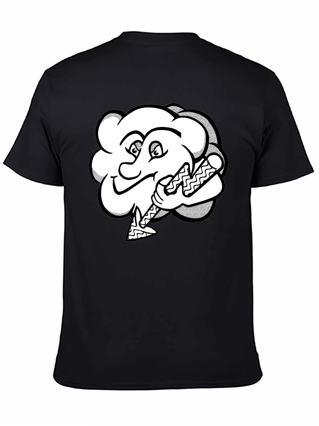 Funny Cartoon Cloud Baseball T-Shirt