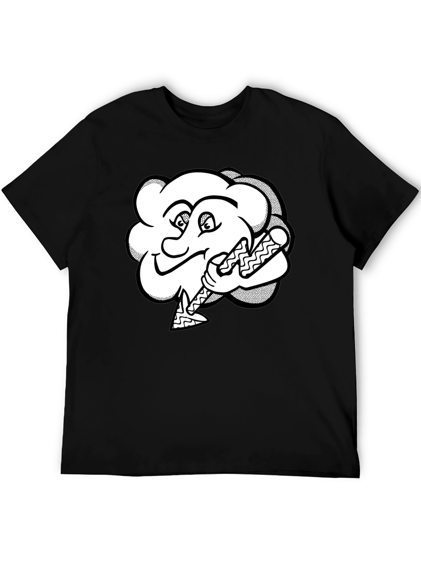 Funny Cartoon Cloud Baseball T-Shirt