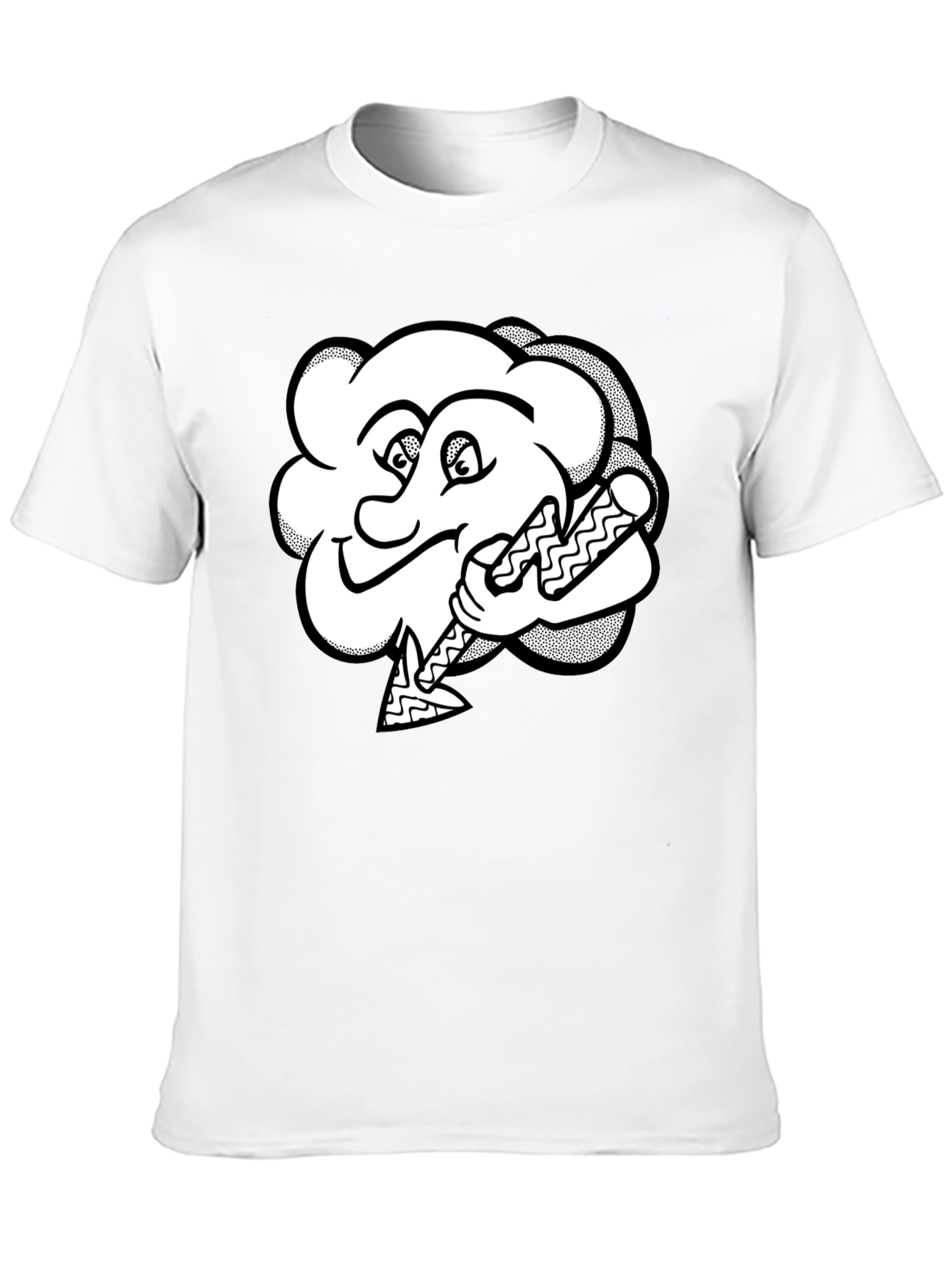 Funny Cartoon Cloud Baseball T-Shirt