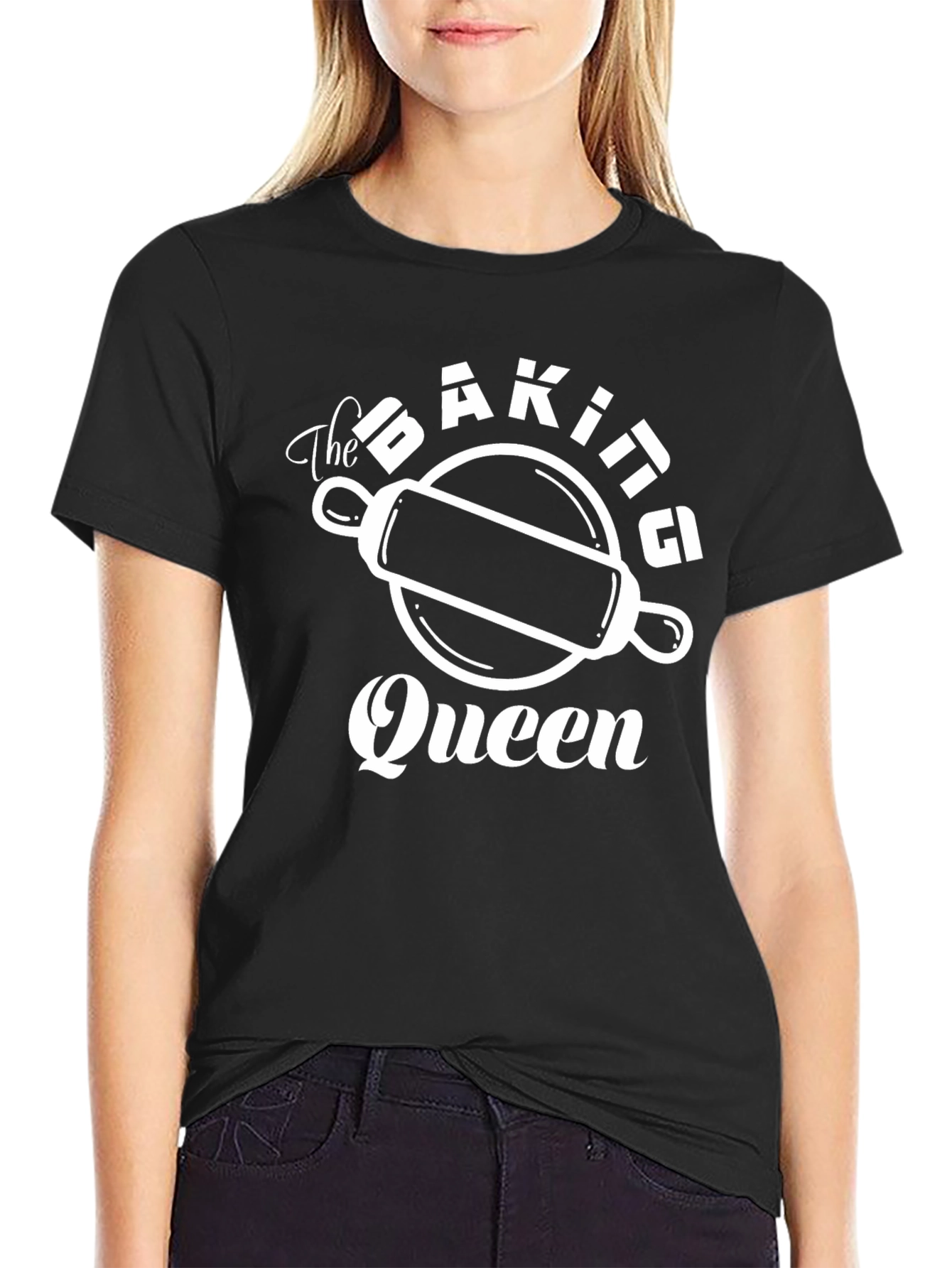 The Baking Queen Black Graphic Tee