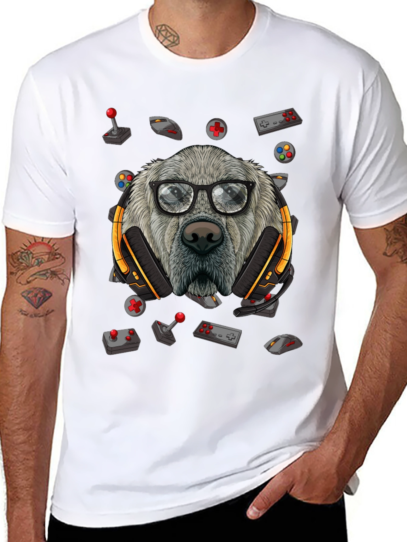 Gamer Dog T-Shirt: Playful & Cool!
