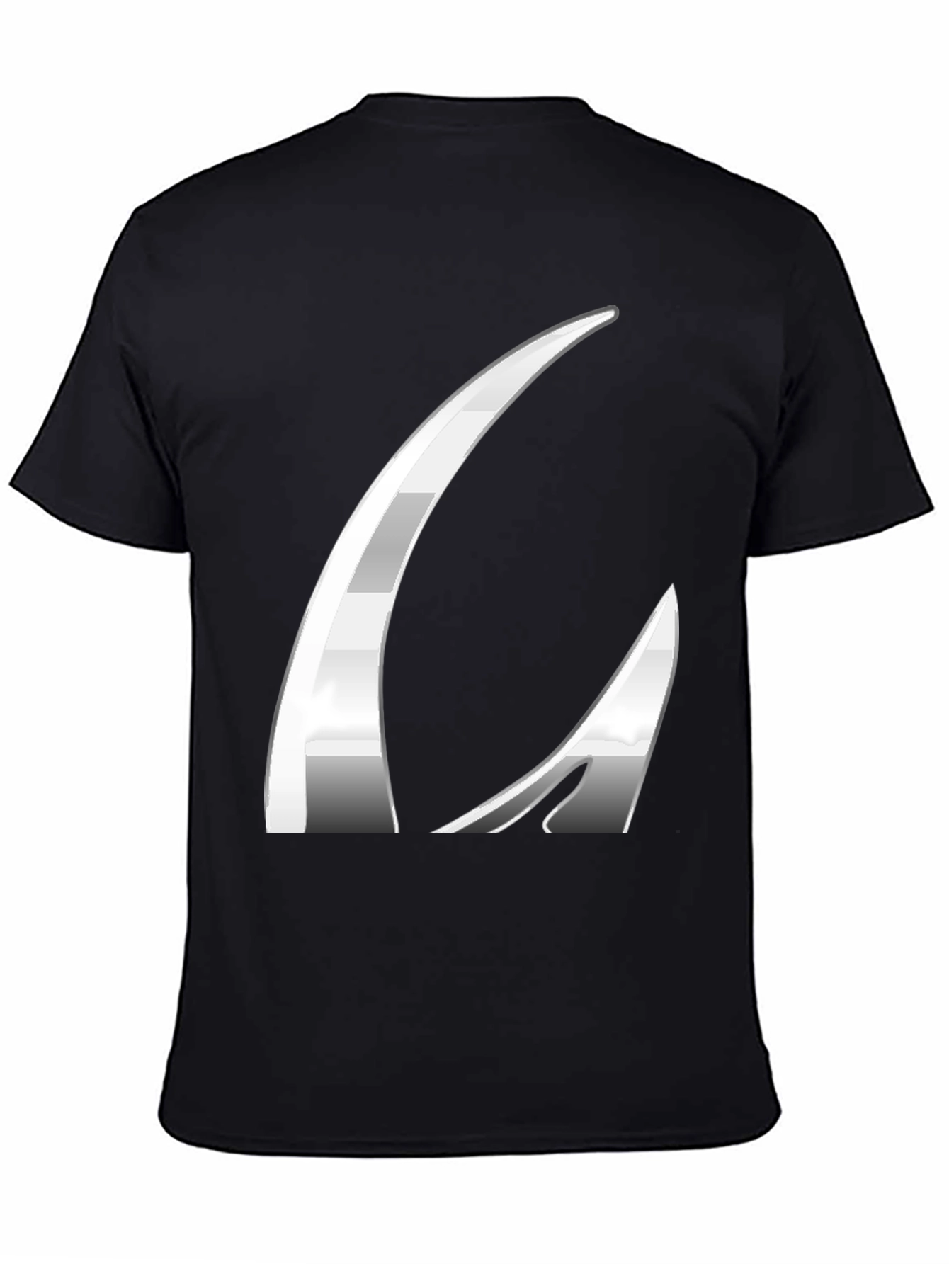 Modern Black Graphic Tee with Abstract Design