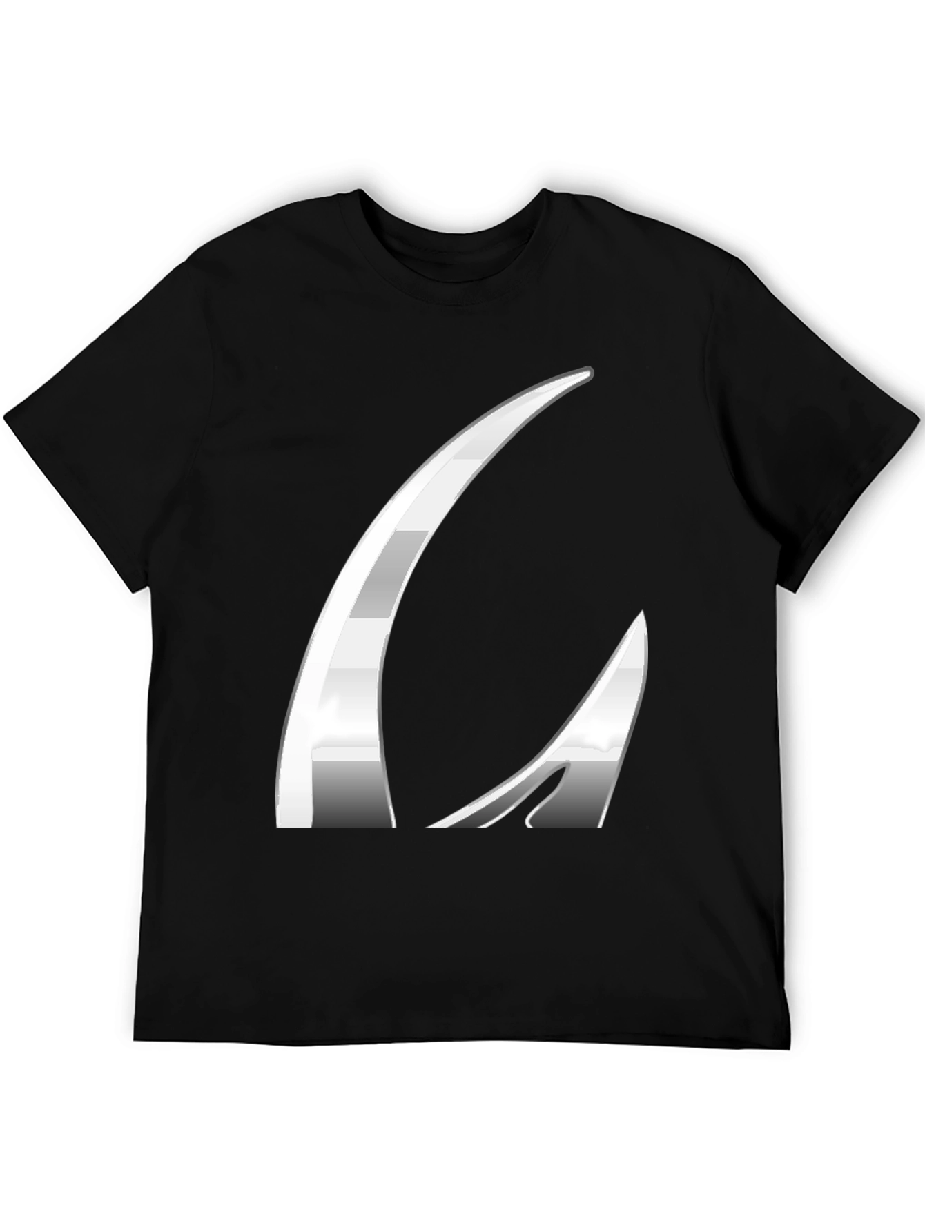 Modern Black Graphic Tee with Abstract Design