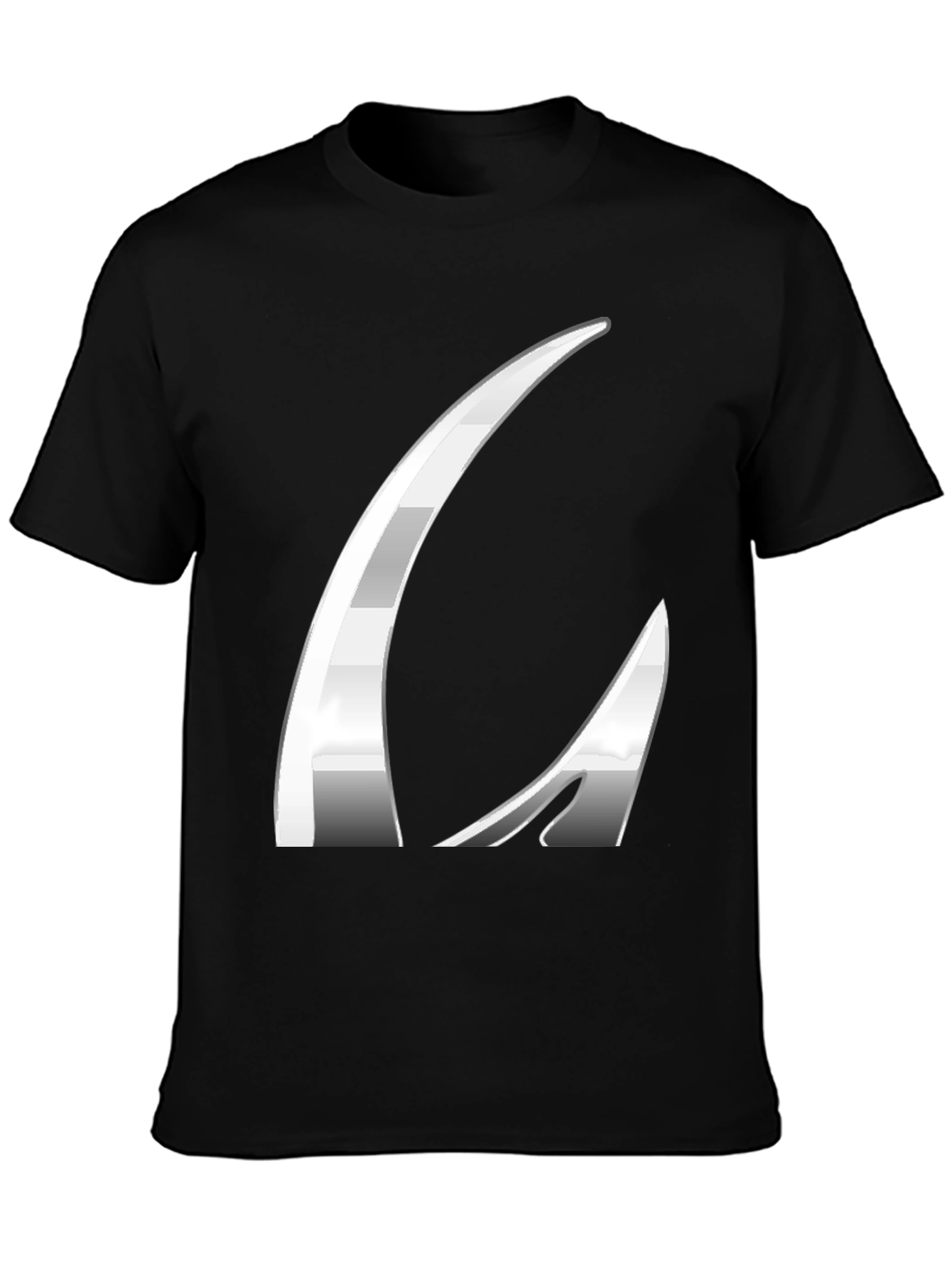 Modern Black Graphic Tee with Abstract Design