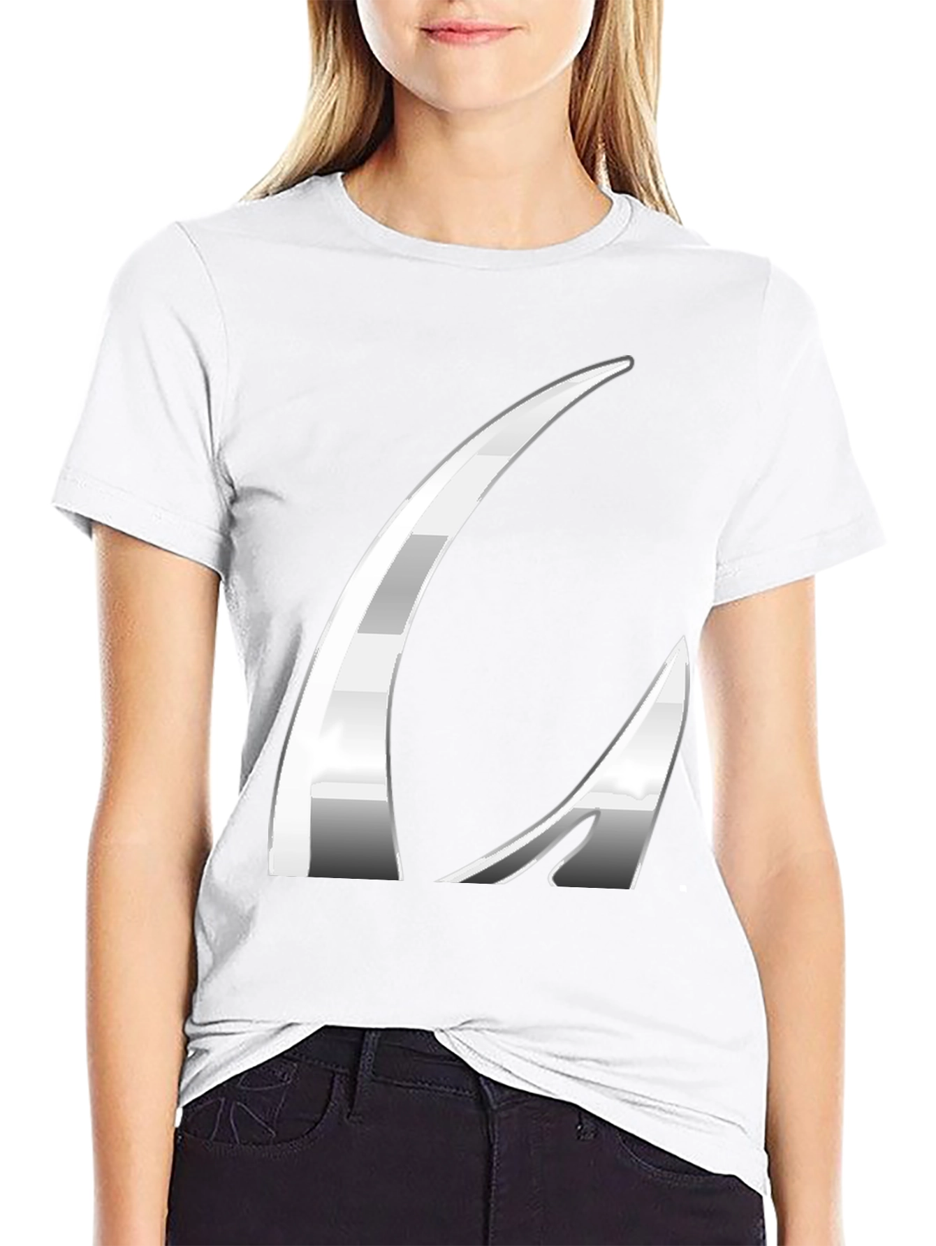 Modern Black Graphic Tee with Abstract Design