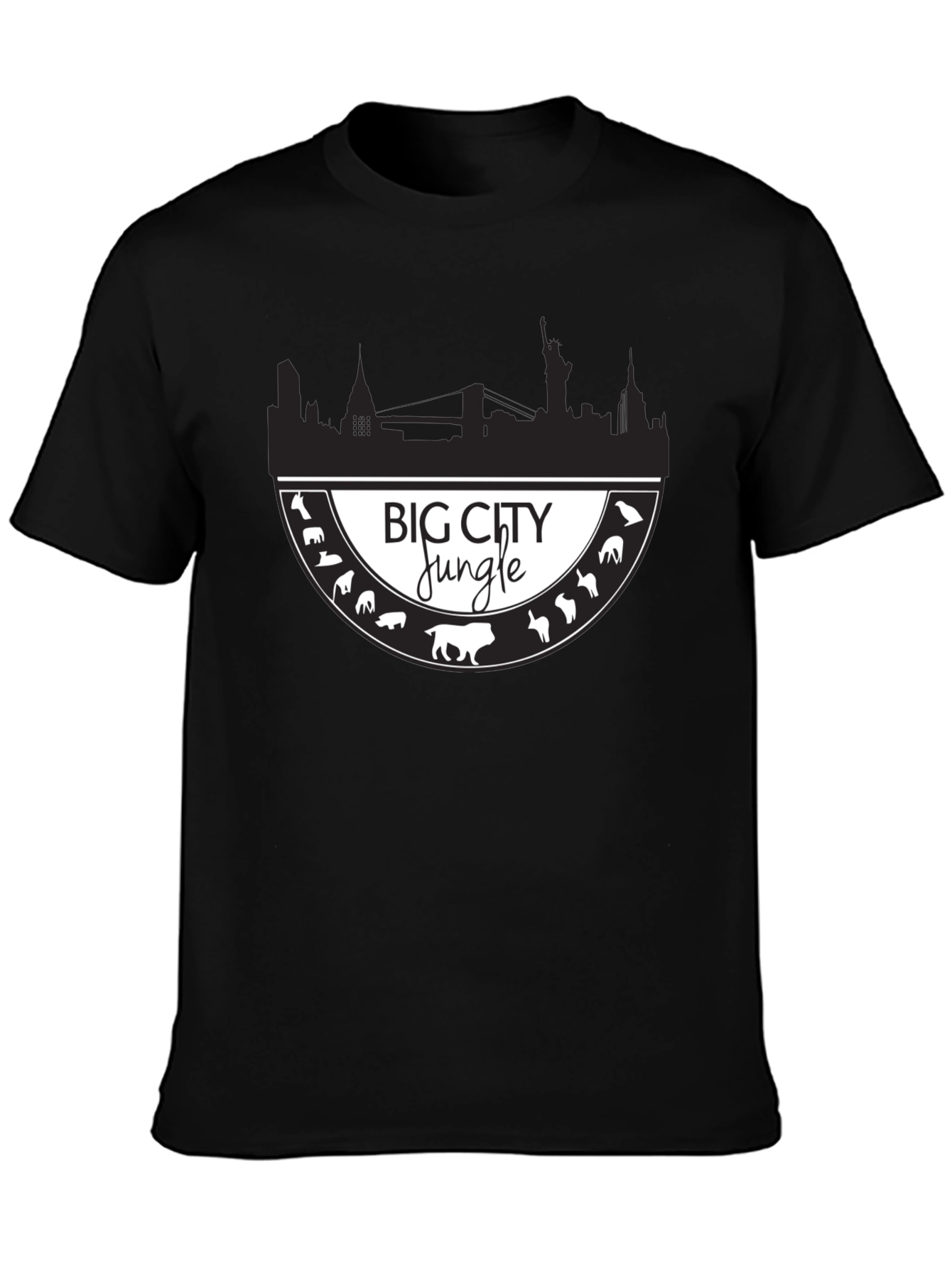 Big City Jungle Mens Graphic T-Shirt
