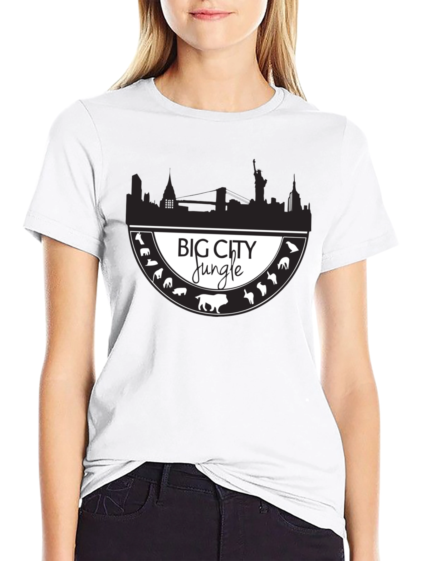 Big City Jungle Mens Graphic T-Shirt