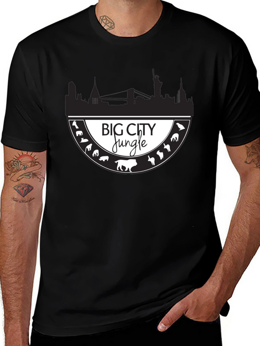 Big City Jungle Mens Graphic T-Shirt