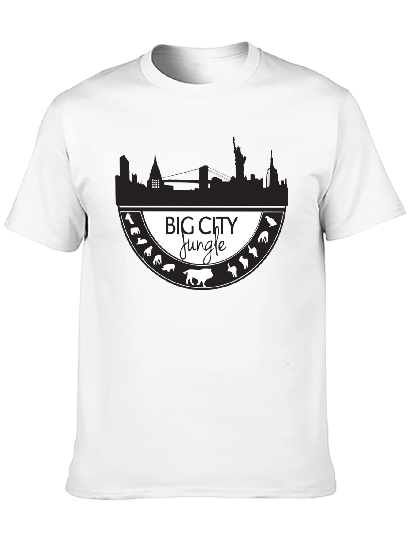 Big City Jungle Mens Graphic T-Shirt