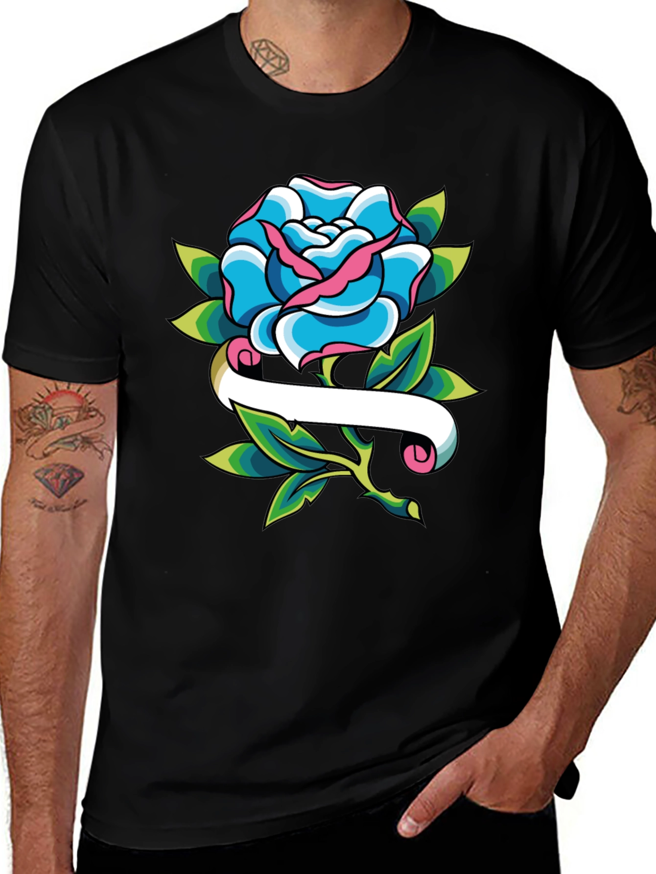 Rose Tattoo T-Shirt - Trendy Graphic Tee
