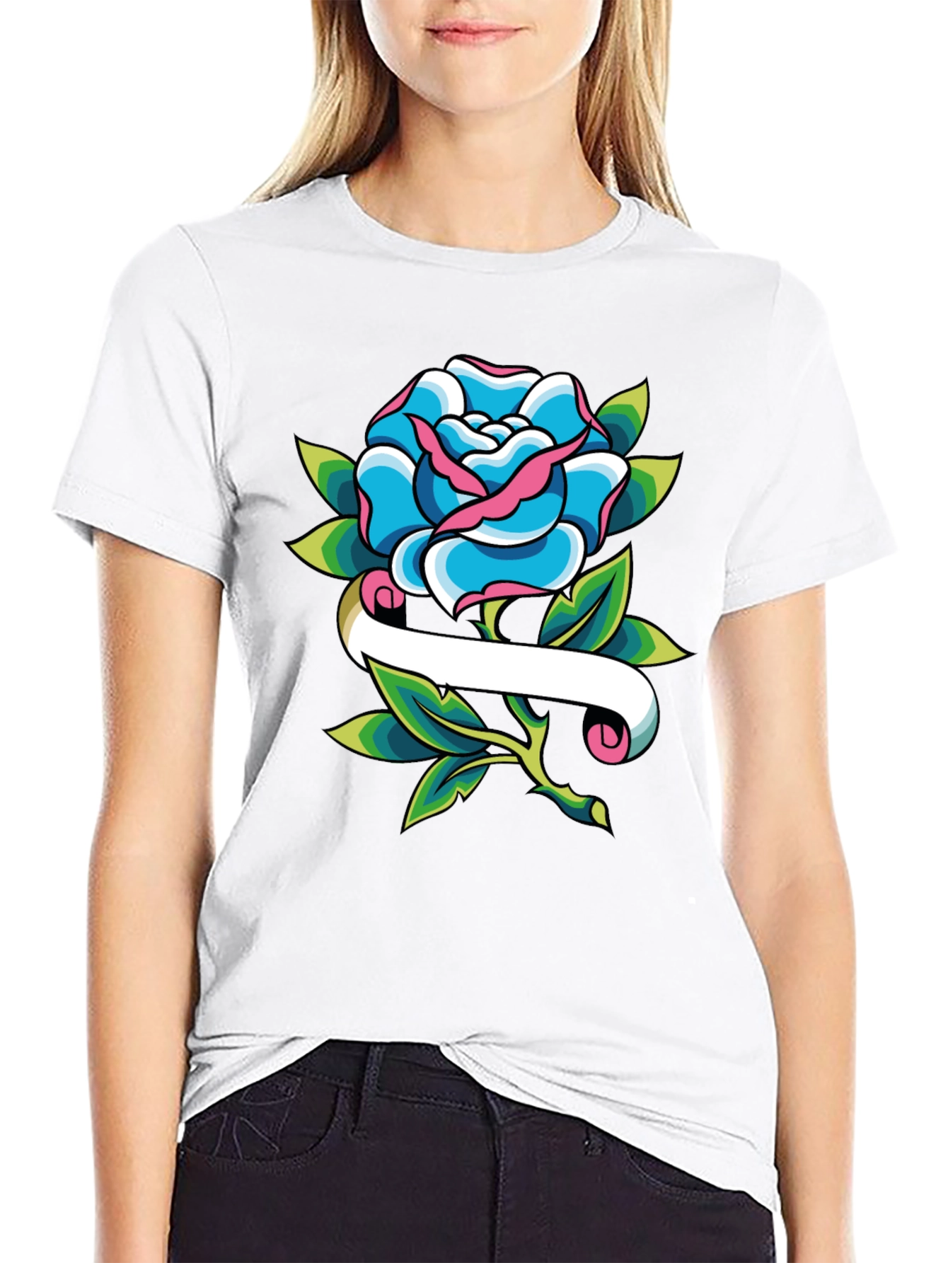 Rose Tattoo T-Shirt - Trendy Graphic Tee
