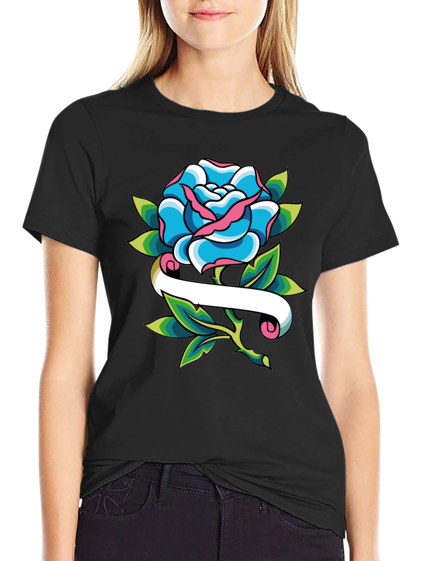 Rose Tattoo T-Shirt - Trendy Graphic Tee