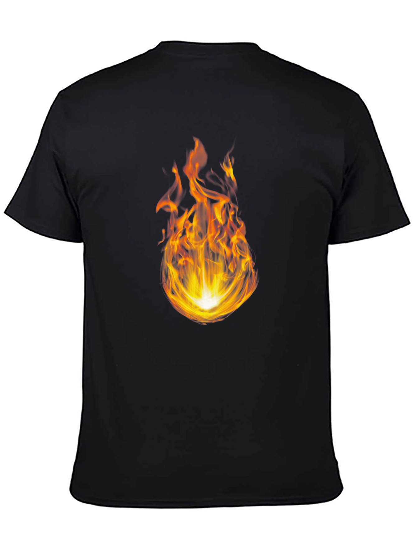 Fiery Flame Graphic Black T-Shirt