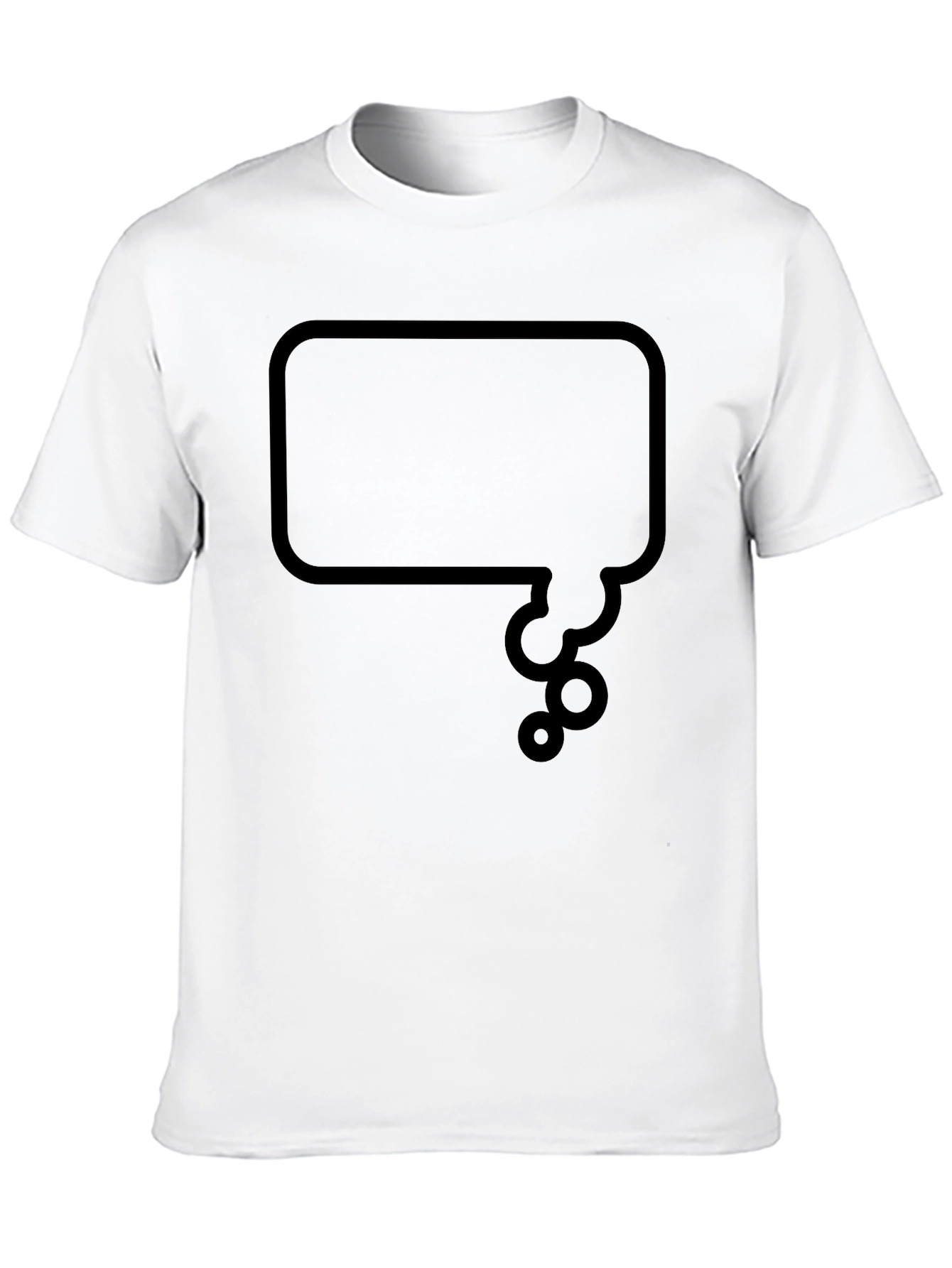 Thinking Bubble Graphic Tee - Black Casual Shirt