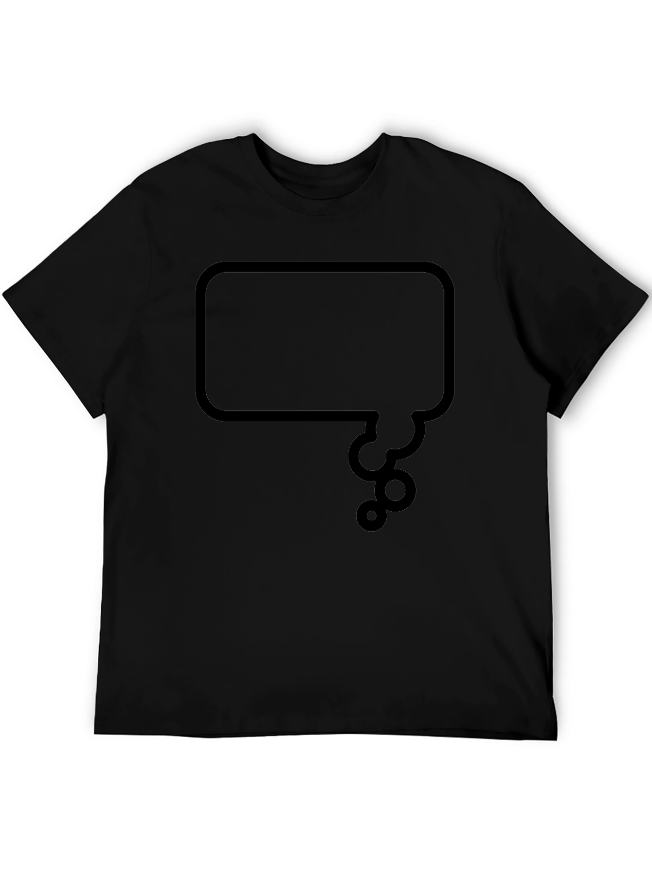 Thinking Bubble Graphic Tee - Black Casual Shirt