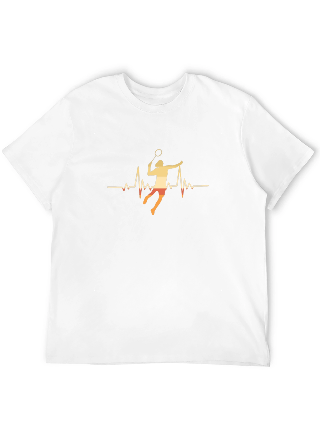 Badminton Heartbeat T-Shirt - Unique Graphic Tee