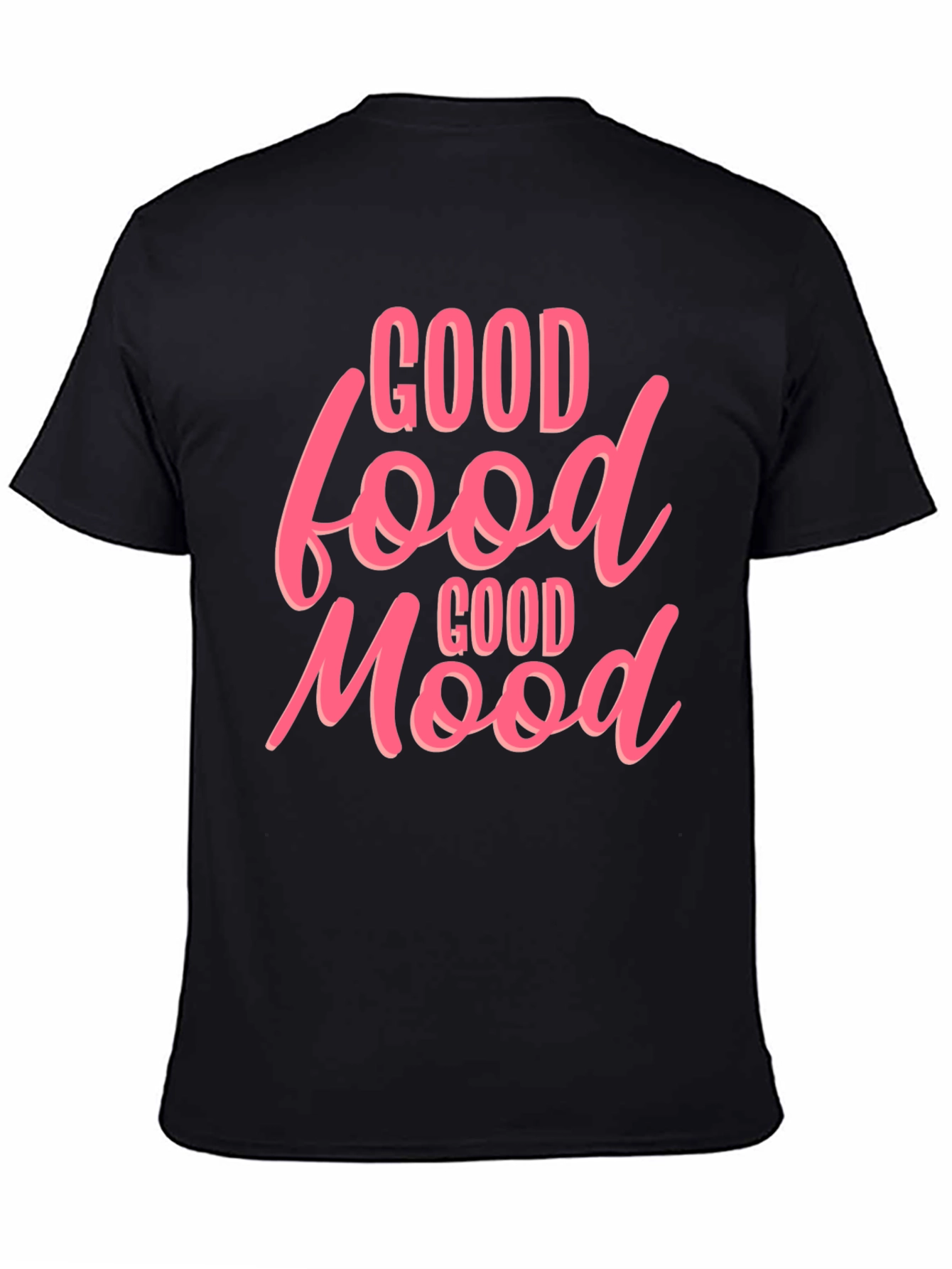 Good Food Good Mood Graphic Tee - Black
