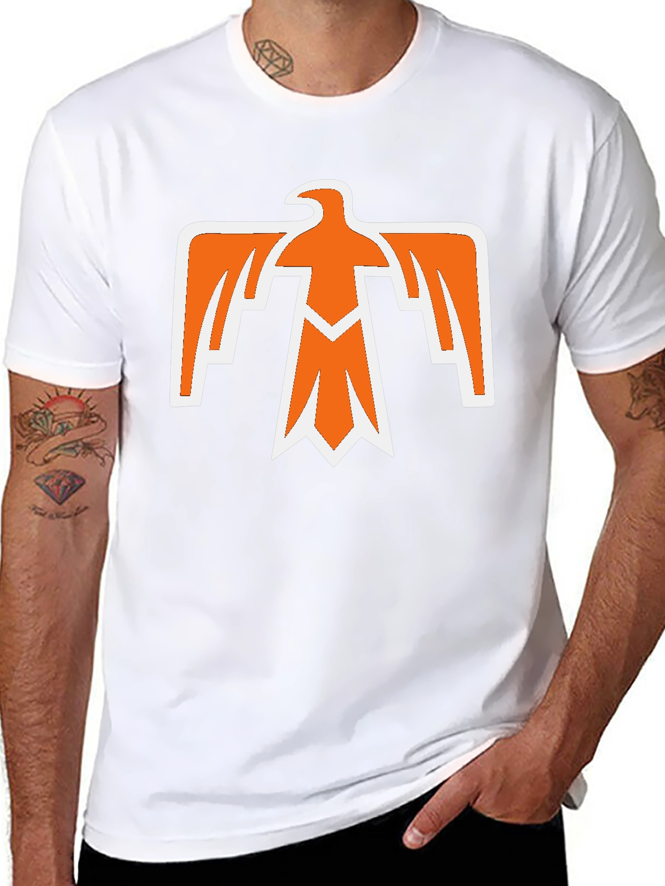Bold Eagle Graphic Tee - Black Cotton Blend