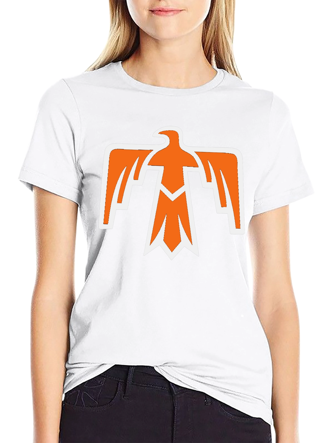 Bold Eagle Graphic Tee - Black Cotton Blend