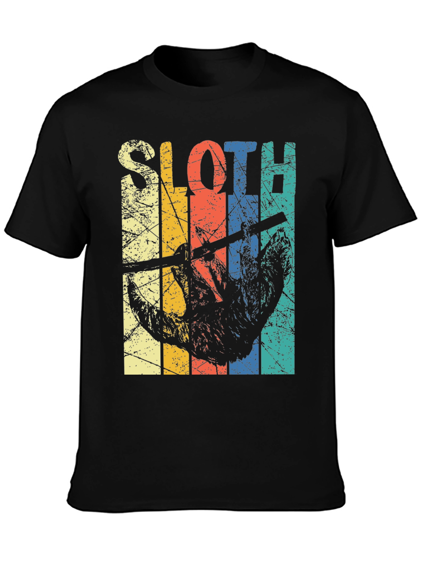 Retro Sloth Graphic T-Shirt - Hang Loose in Style
